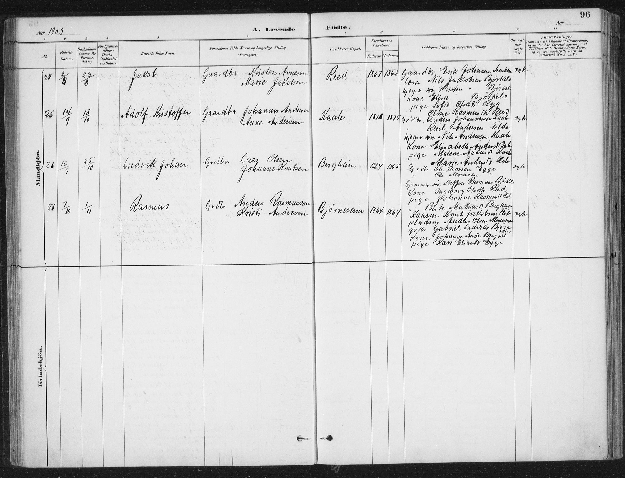 Gloppen sokneprestembete, AV/SAB-A-80101/H/Haa/Haac/L0002: Parish register (official) no. C  2, 1887-1904, p. 96