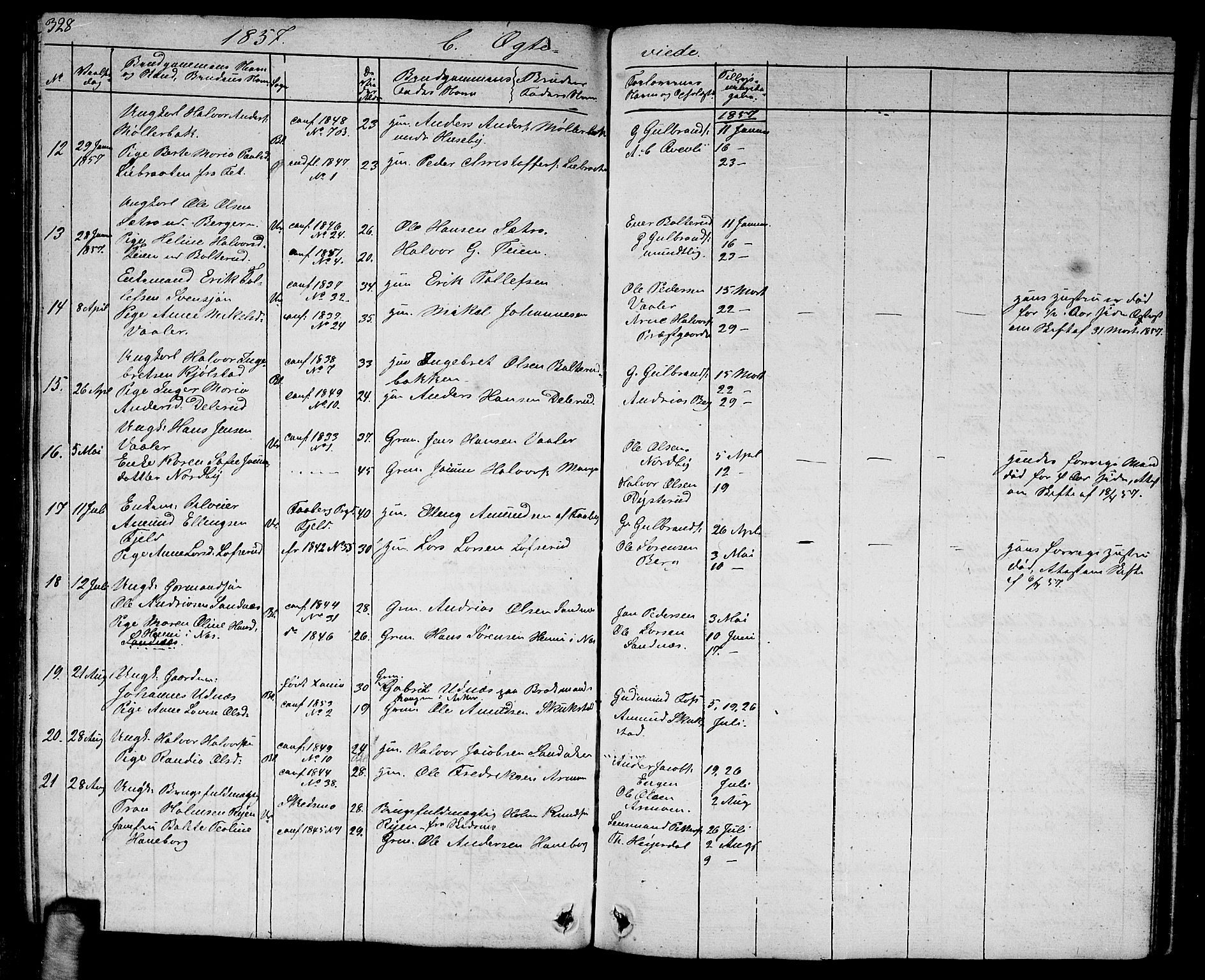 Aurskog prestekontor Kirkebøker, AV/SAO-A-10304a/G/Ga/L0002: Parish register (copy) no. I 2, 1829-1857, p. 328