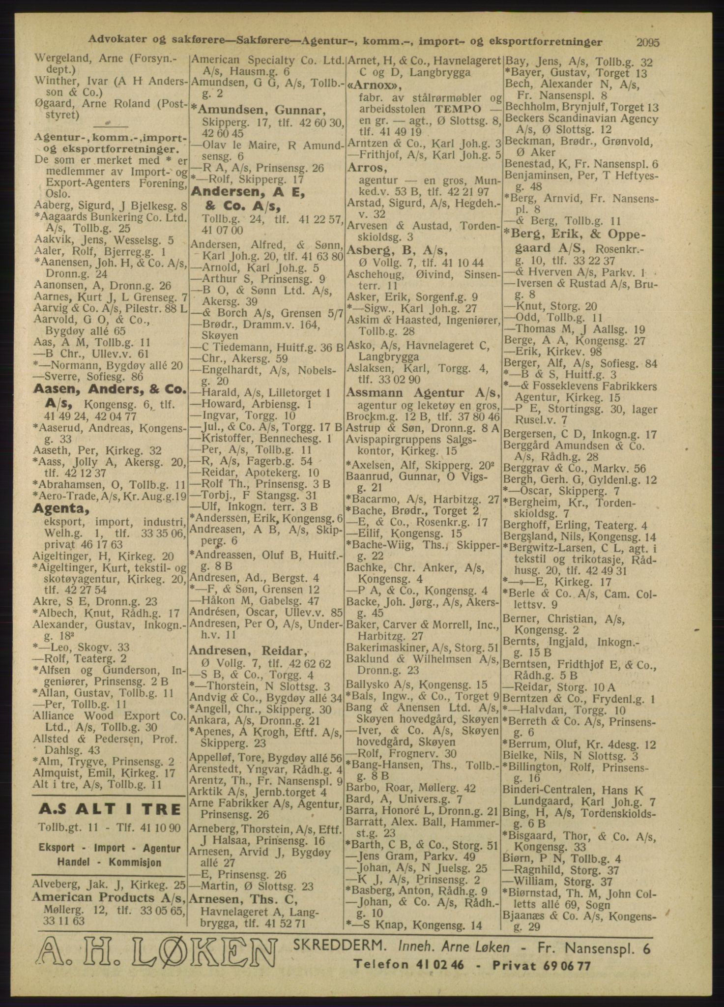 Kristiania/Oslo adressebok, PUBL/-, 1947, p. 2095