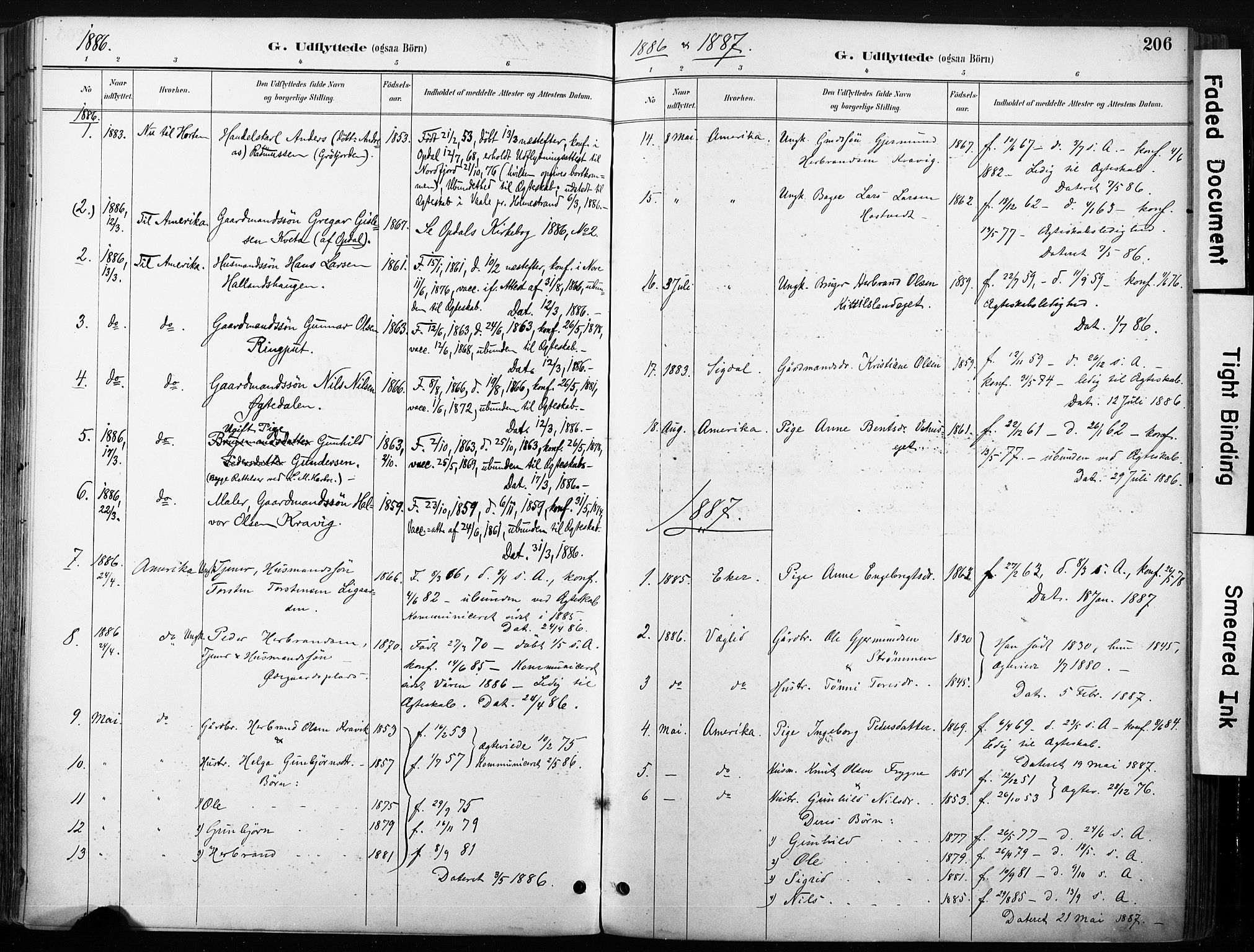 Nore kirkebøker, SAKO/A-238/F/Fb/L0002: Parish register (official) no. II 2, 1886-1906, p. 206