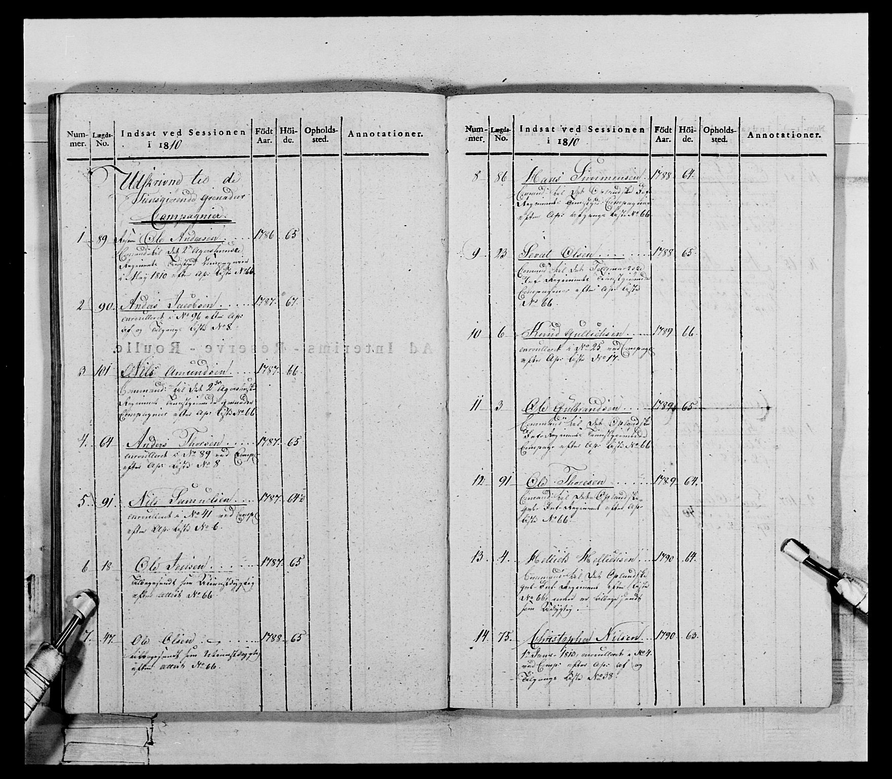 Generalitets- og kommissariatskollegiet, Det kongelige norske kommissariatskollegium, AV/RA-EA-5420/E/Eh/L0118: Telemarkske nasjonale infanteriregiment, 1814, p. 392