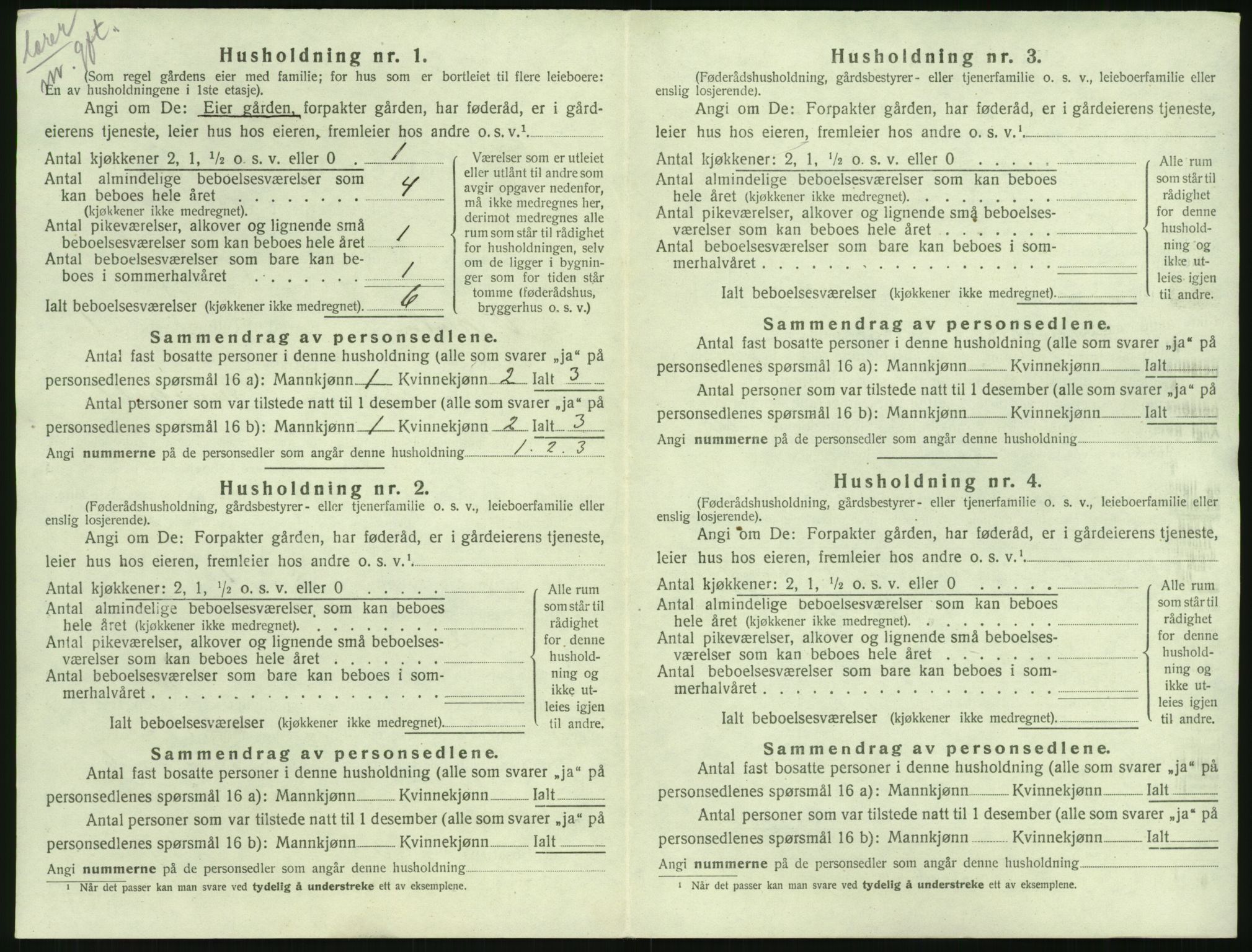 SAK, 1920 census for Vestre Moland, 1920, p. 48