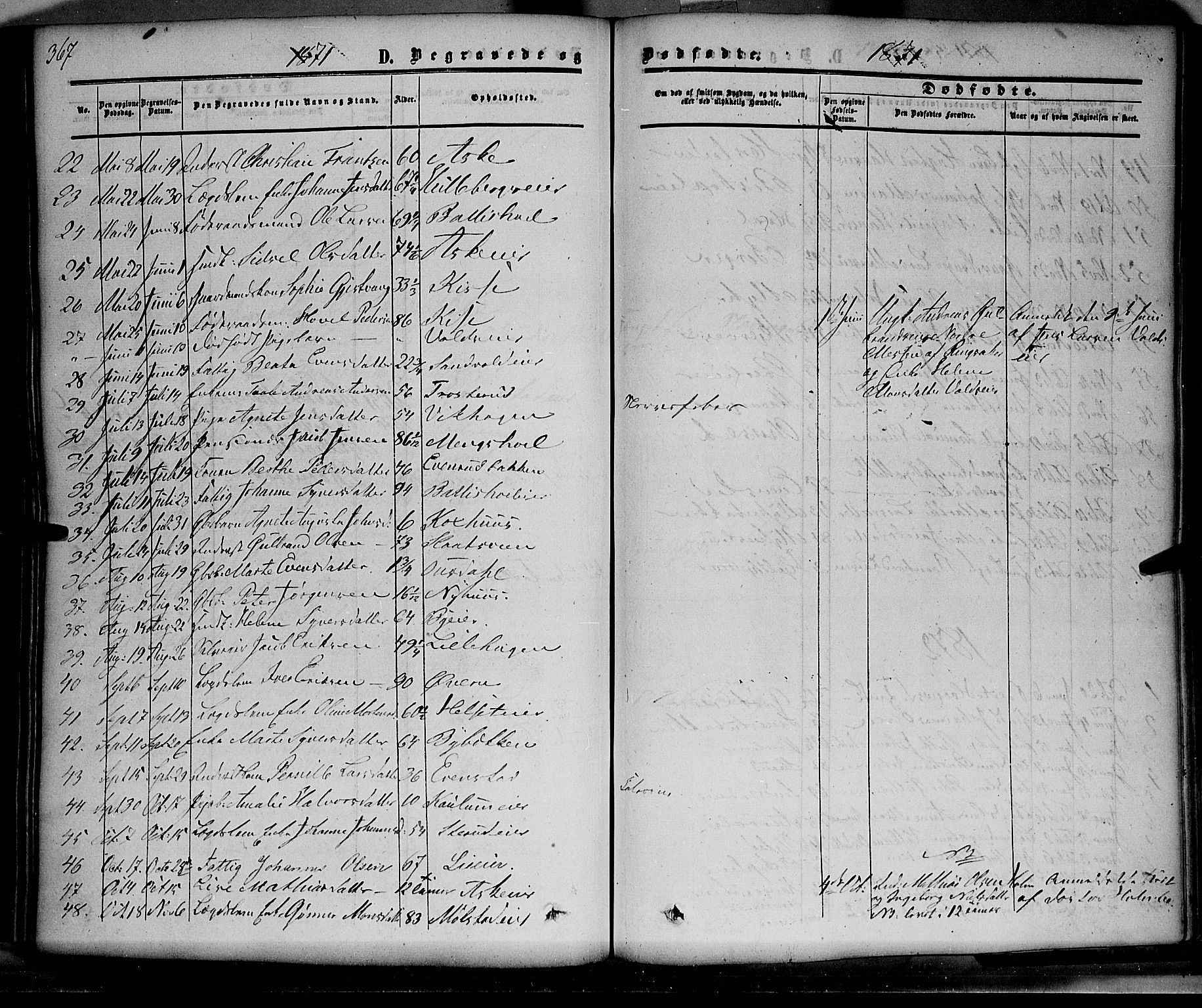 Nes prestekontor, Hedmark, SAH/PREST-020/K/Ka/L0004: Parish register (official) no. 4, 1852-1886, p. 367