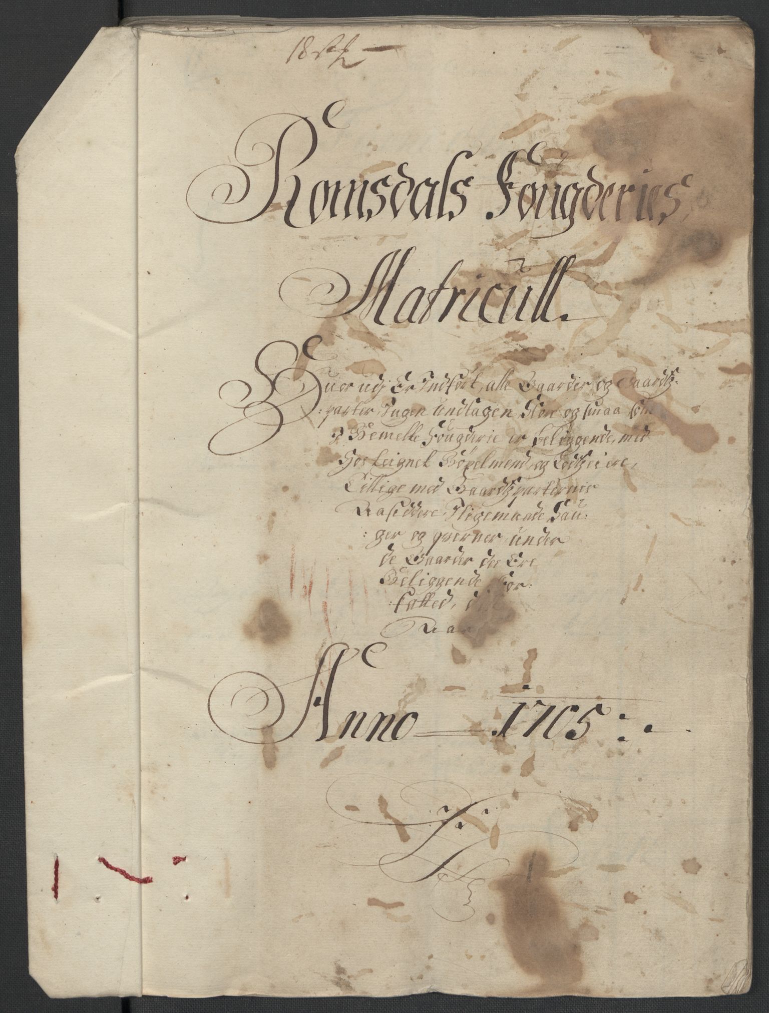 Rentekammeret inntil 1814, Reviderte regnskaper, Fogderegnskap, RA/EA-4092/R55/L3656: Fogderegnskap Romsdal, 1703-1705, p. 363