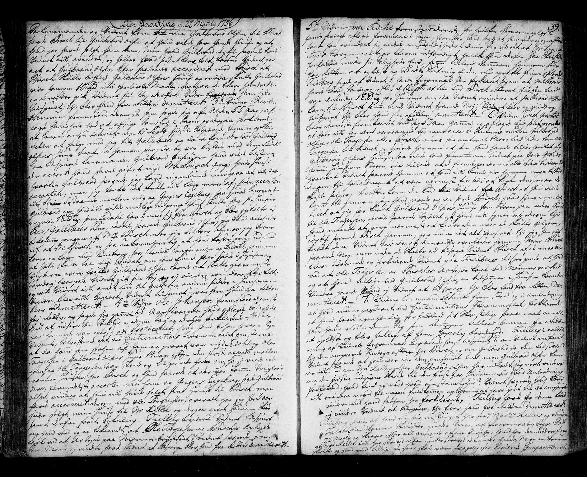 Lier, Røyken og Hurum sorenskriveri, AV/SAKO-A-89/F/Fa/L0053: Tingbok, 1755-1761, p. 39