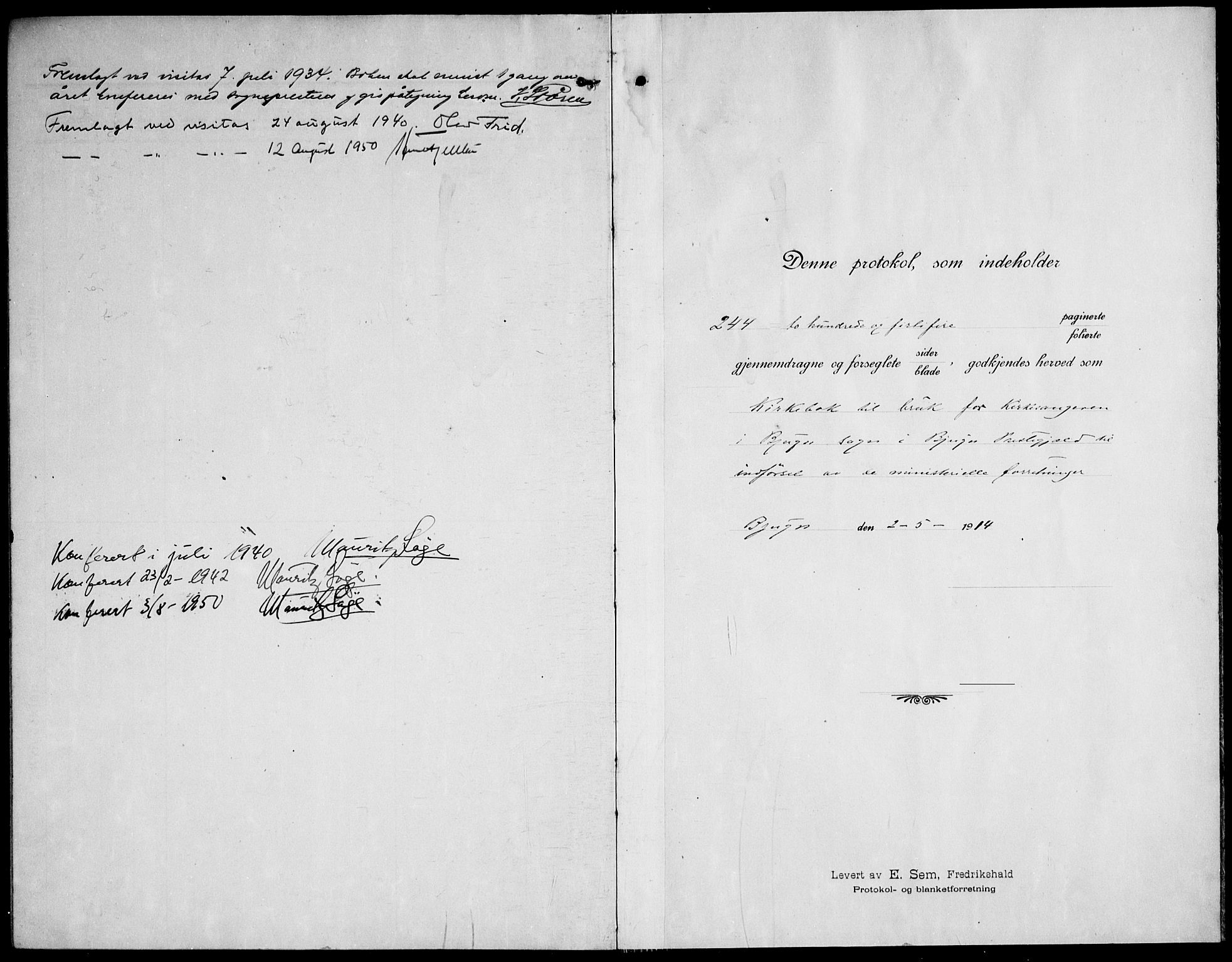 Ministerialprotokoller, klokkerbøker og fødselsregistre - Sør-Trøndelag, SAT/A-1456/651/L0648: Parish register (copy) no. 651C02, 1915-1945