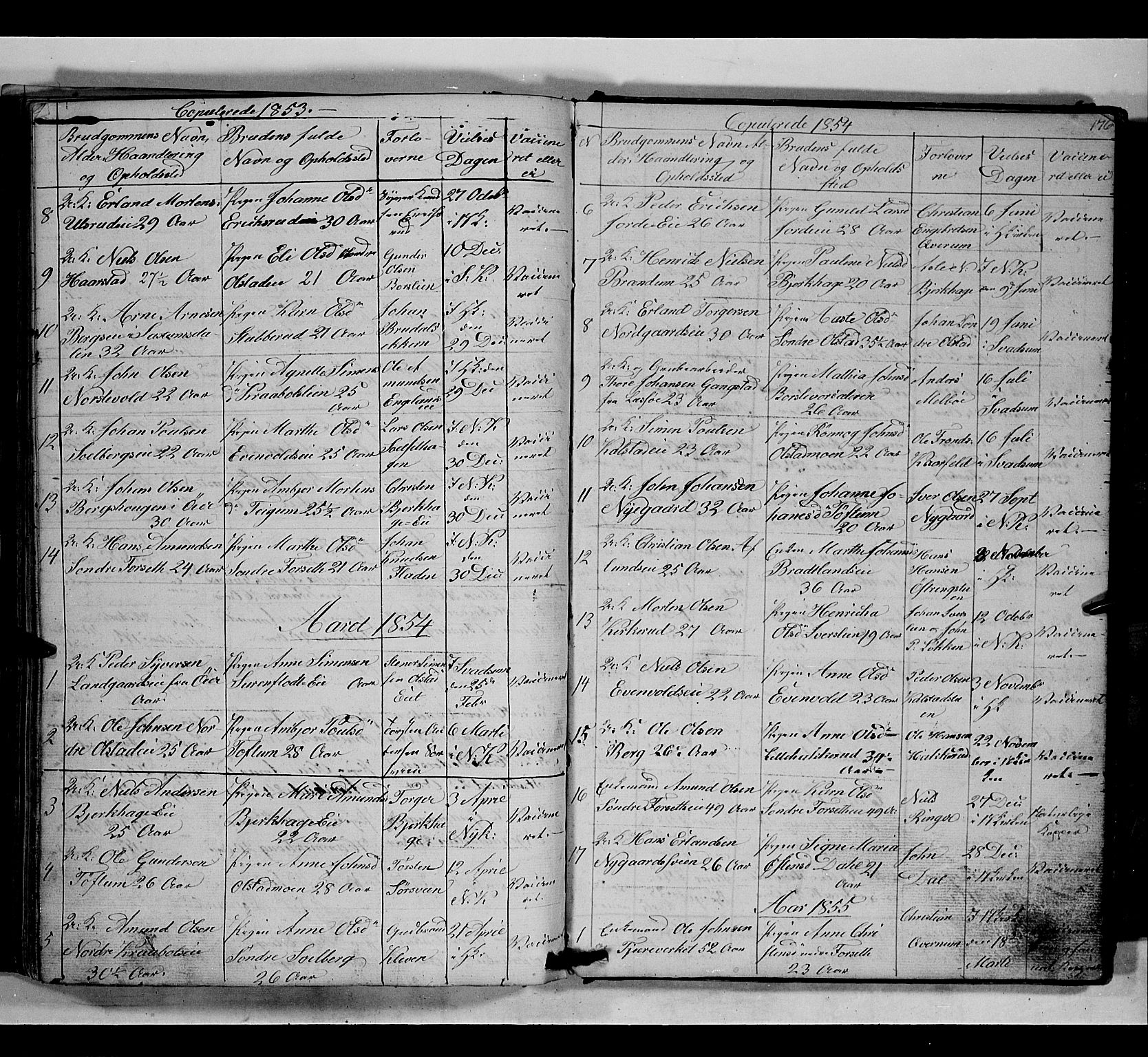 Gausdal prestekontor, AV/SAH-PREST-090/H/Ha/Hab/L0005: Parish register (copy) no. 5, 1846-1867, p. 176