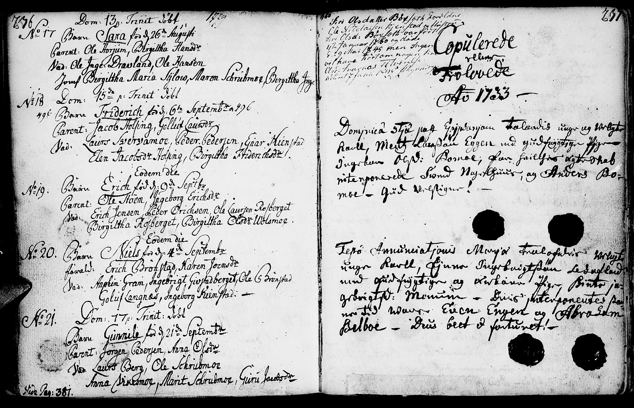 Ministerialprotokoller, klokkerbøker og fødselsregistre - Nord-Trøndelag, AV/SAT-A-1458/749/L0467: Parish register (official) no. 749A01, 1733-1787, p. 236-237