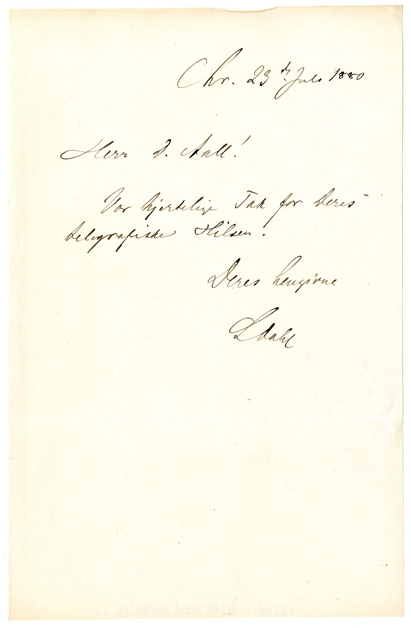 Diderik Maria Aalls brevsamling, NF/Ark-1023/F/L0002: D.M. Aalls brevsamling. B - C, 1799-1889, p. 434