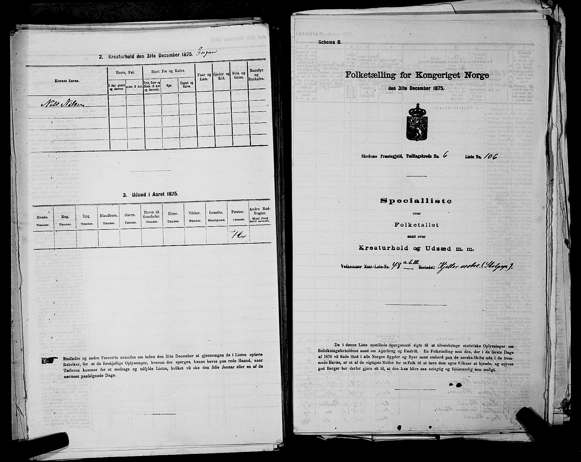 RA, 1875 census for 0231P Skedsmo, 1875, p. 940