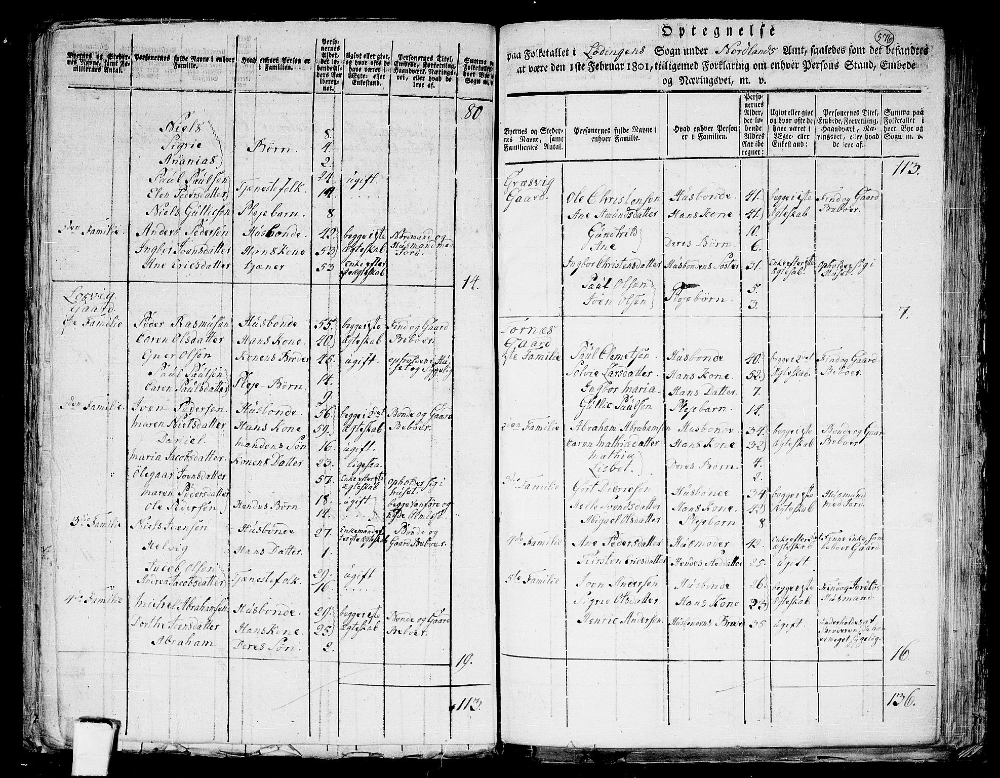 RA, 1801 census for 1851P Lødingen, 1801, p. 575b-576a