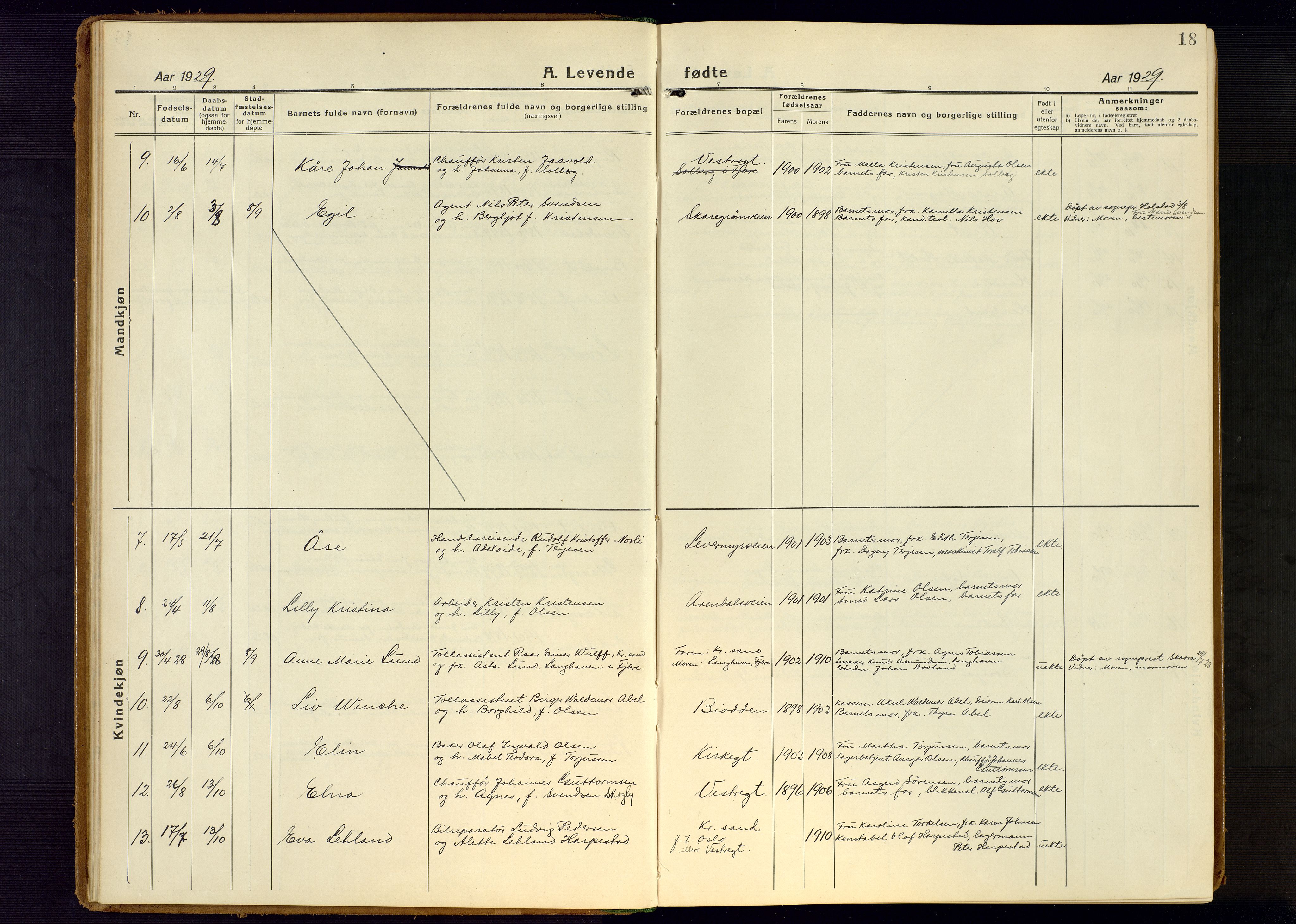 Grimstad sokneprestkontor, AV/SAK-1111-0017/F/Fb/L0002: Parish register (copy) no. B 2, 1923-1949, p. 18