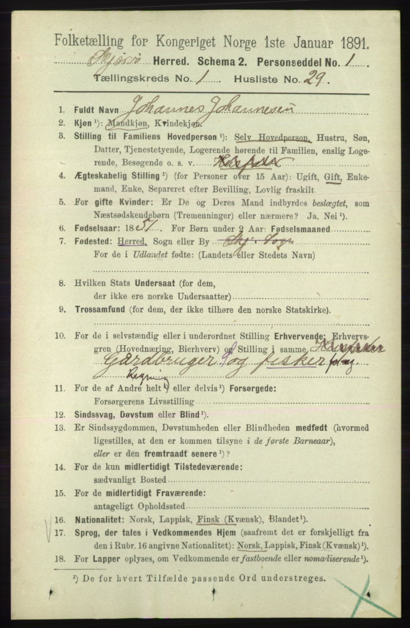 RA, 1891 census for 1941 Skjervøy, 1891, p. 347