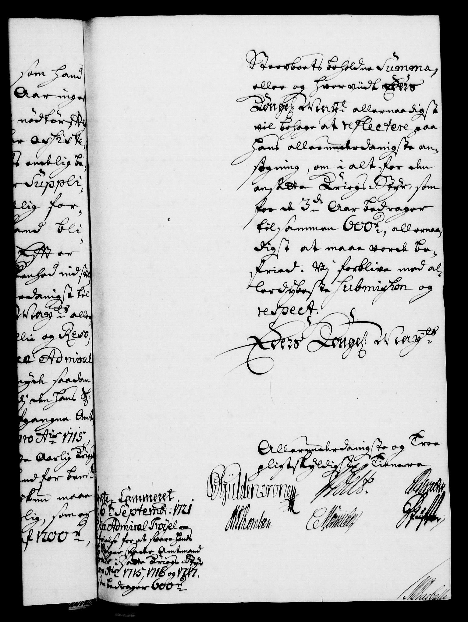Rentekammeret, Kammerkanselliet, RA/EA-3111/G/Gf/Gfa/L0004: Norsk relasjons- og resolusjonsprotokoll (merket RK 52.4), 1721, p. 1287