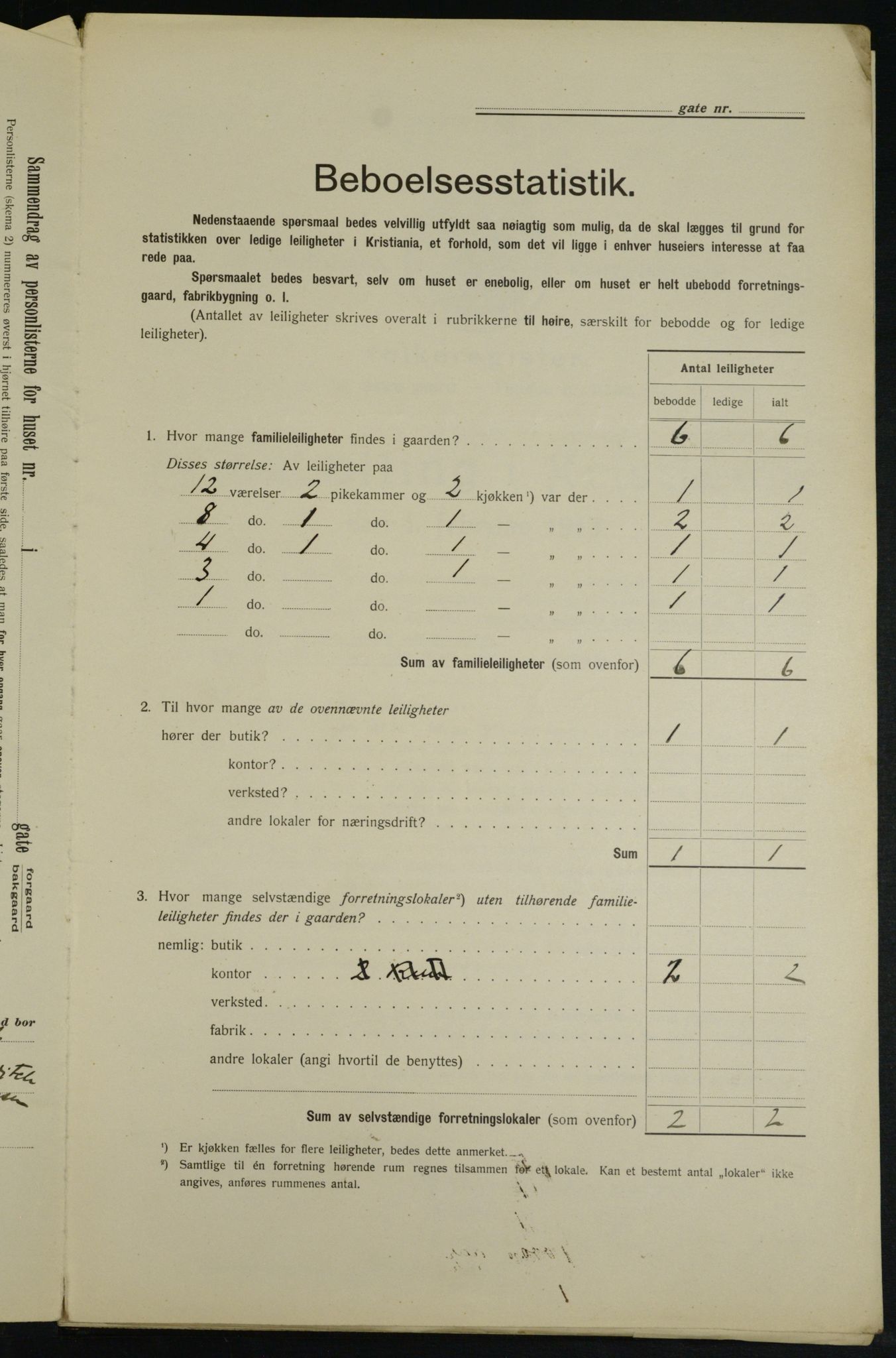 OBA, Municipal Census 1913 for Kristiania, 1913, p. 10174