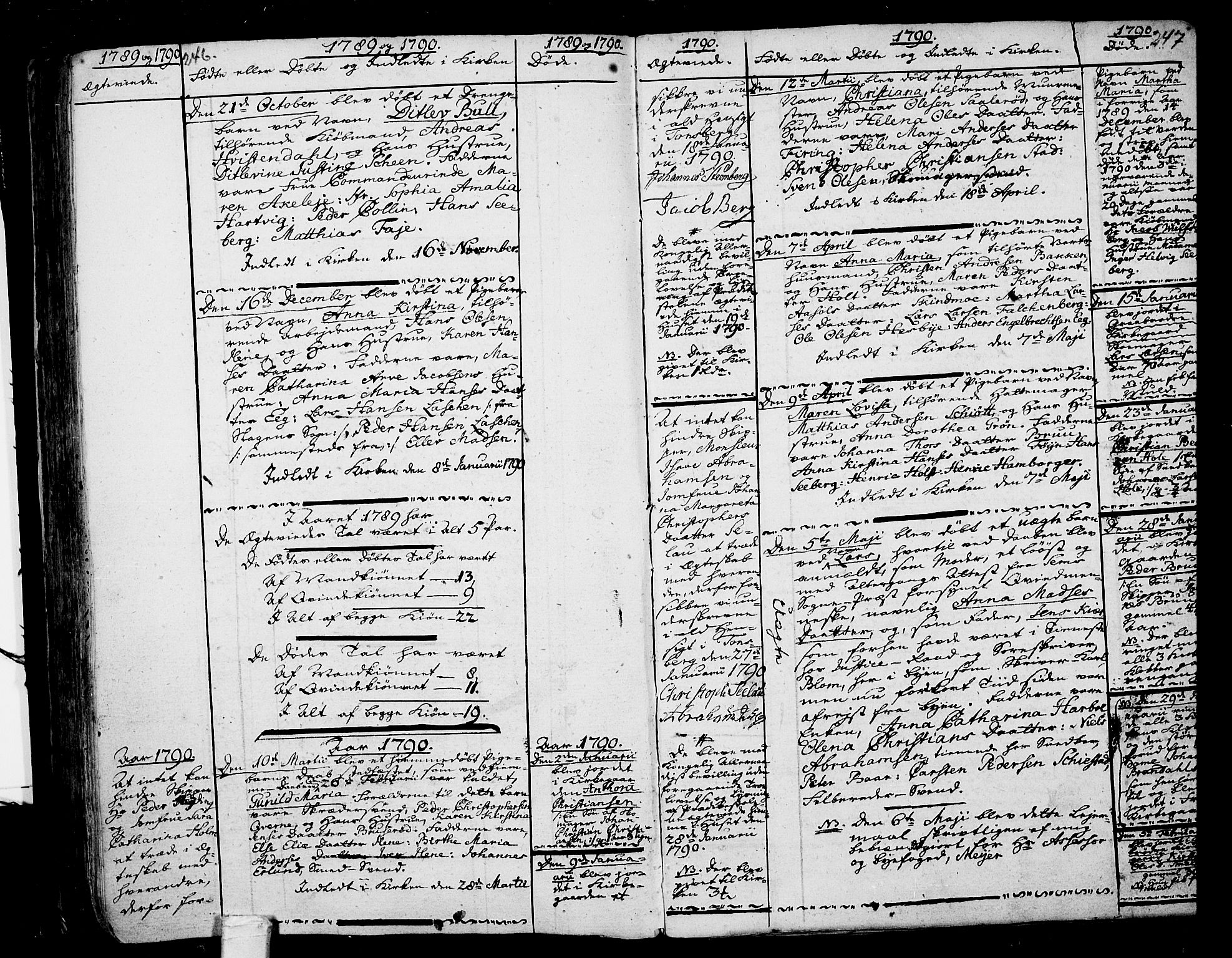 Tønsberg kirkebøker, AV/SAKO-A-330/F/Fb/L0001: Parish register (official) no. II 1, 1690-1796, p. 246-247