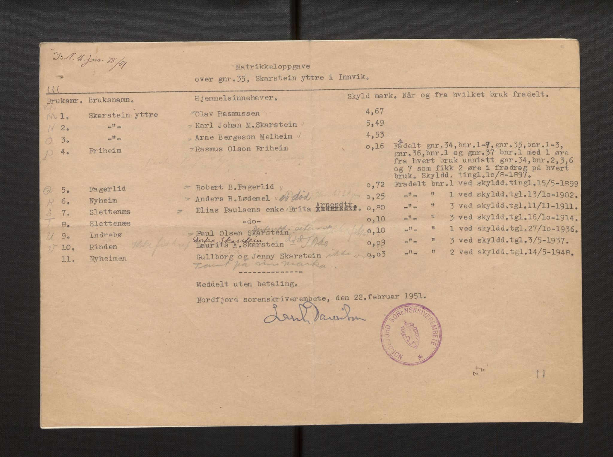 Sogn og Fjordane jordskiftedøme - I Nordfjord jordskiftedistrikt, AV/SAB-A-6001/B/L0099: Jordskiftedokument, 1943-1954, p. 10