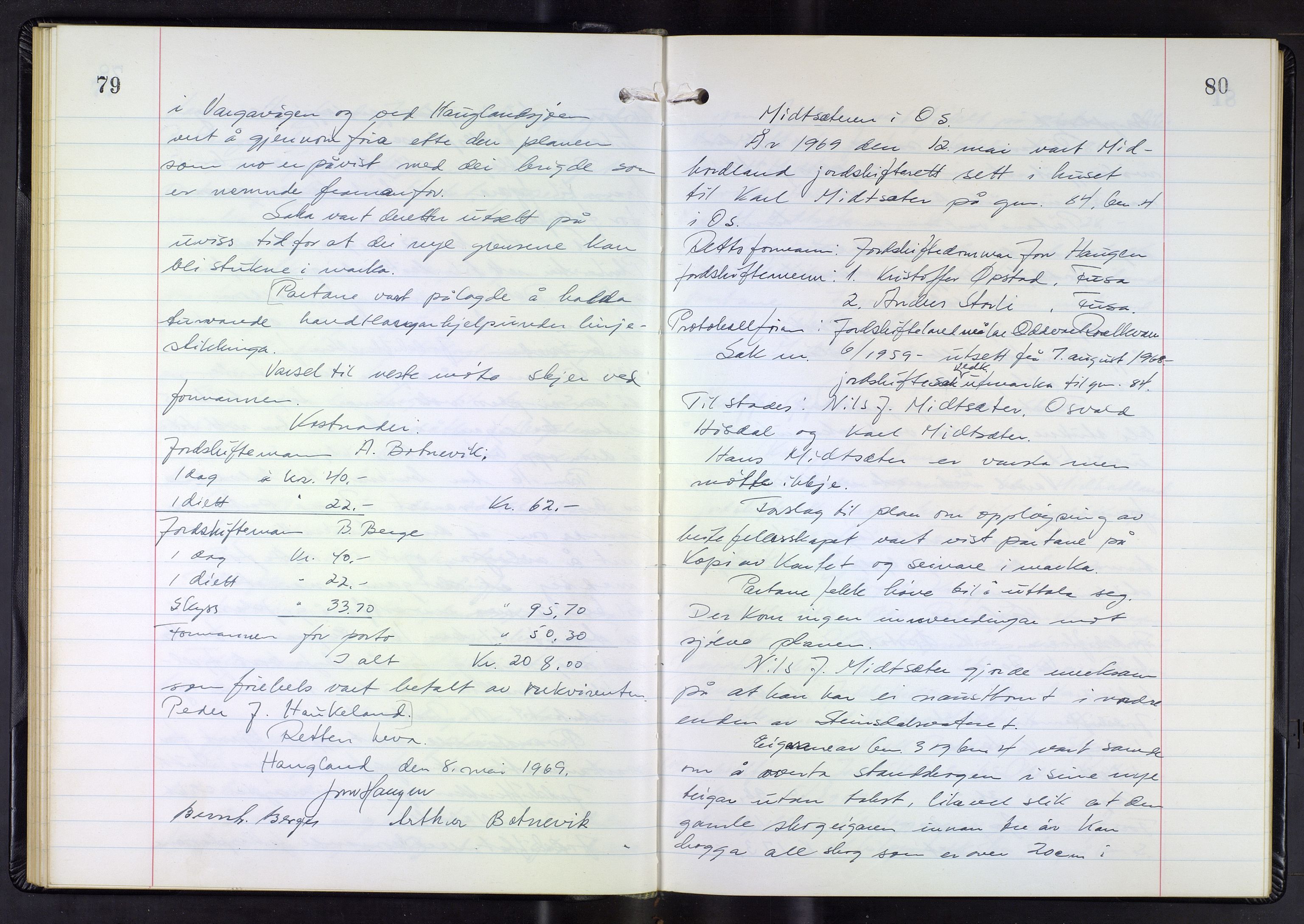Hordaland jordskiftedøme - III Midhordland jordskiftedistrikt, AV/SAB-A-7001/A/Aa/L0039: Forhandlingsprotokoll, 1968-1972, p. 79-80