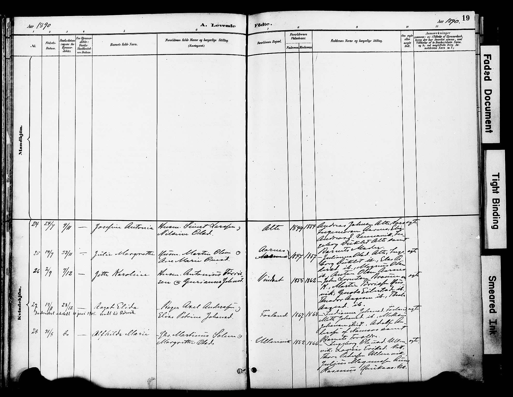 Ministerialprotokoller, klokkerbøker og fødselsregistre - Nord-Trøndelag, SAT/A-1458/774/L0628: Parish register (official) no. 774A02, 1887-1903, p. 19