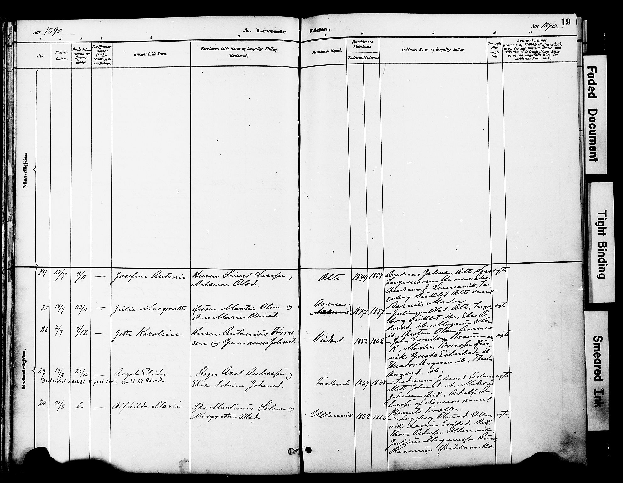 Ministerialprotokoller, klokkerbøker og fødselsregistre - Nord-Trøndelag, AV/SAT-A-1458/774/L0628: Parish register (official) no. 774A02, 1887-1903, p. 19