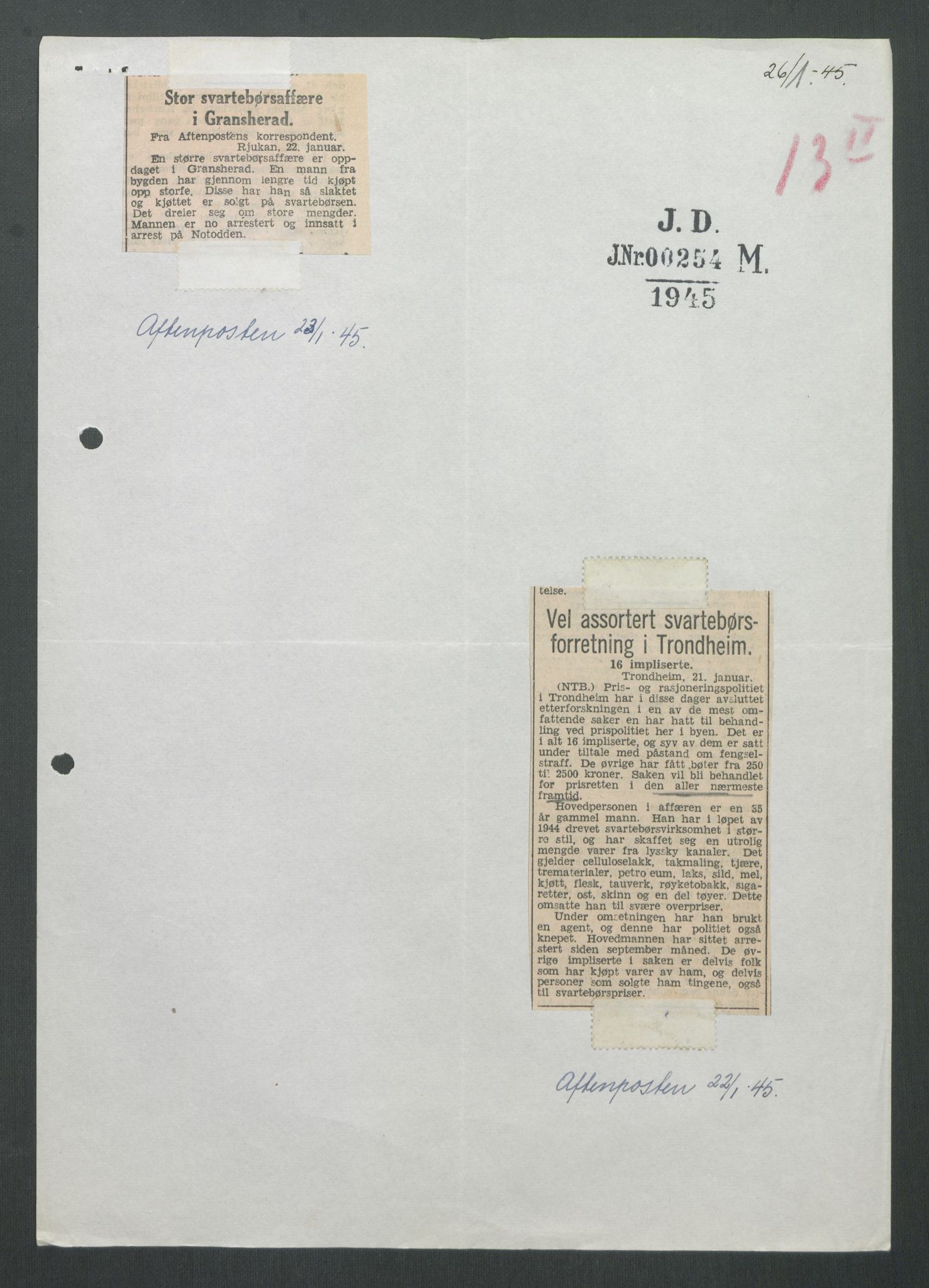 Landssvikarkivet, Oslo politikammer, RA/S-3138-01/D/Di/L0001: Anr. 1559, 1945-1947, p. 2303