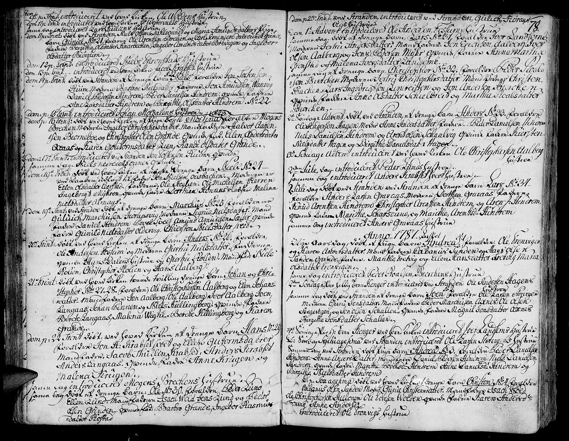 Ministerialprotokoller, klokkerbøker og fødselsregistre - Nord-Trøndelag, SAT/A-1458/701/L0004: Parish register (official) no. 701A04, 1783-1816, p. 78