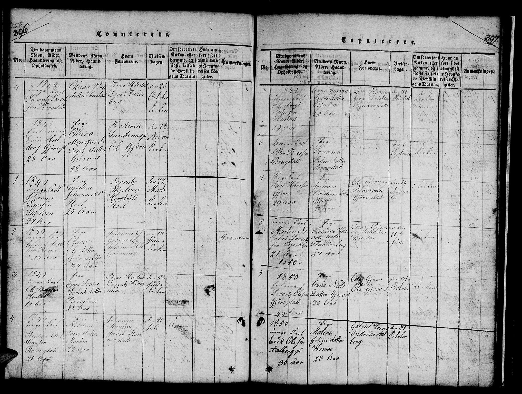 Ministerialprotokoller, klokkerbøker og fødselsregistre - Nord-Trøndelag, SAT/A-1458/732/L0317: Parish register (copy) no. 732C01, 1816-1881, p. 396-397