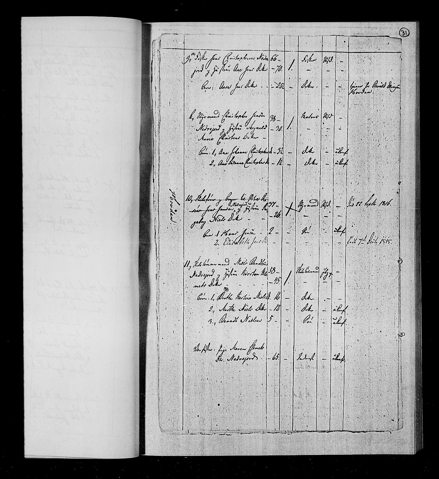 RA, Census 1815, vol. 1b: Dypvåg parish, 1815, p. 33