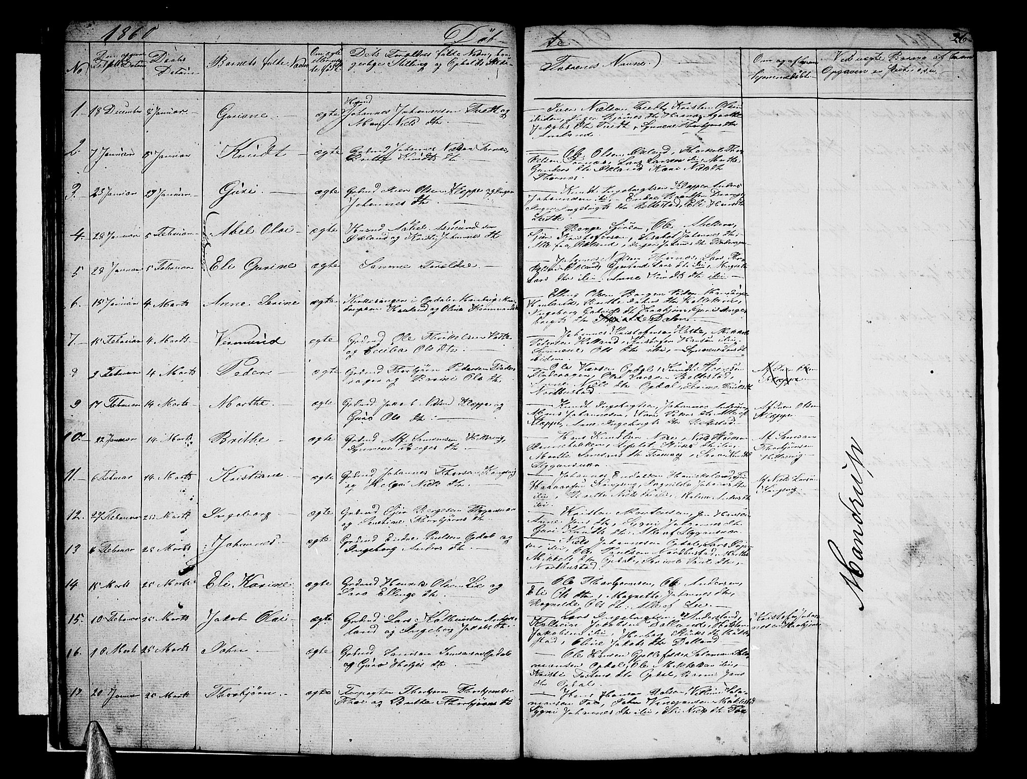 Tysnes sokneprestembete, AV/SAB-A-78601/H/Hab: Parish register (copy) no. E 1, 1855-1874, p. 26