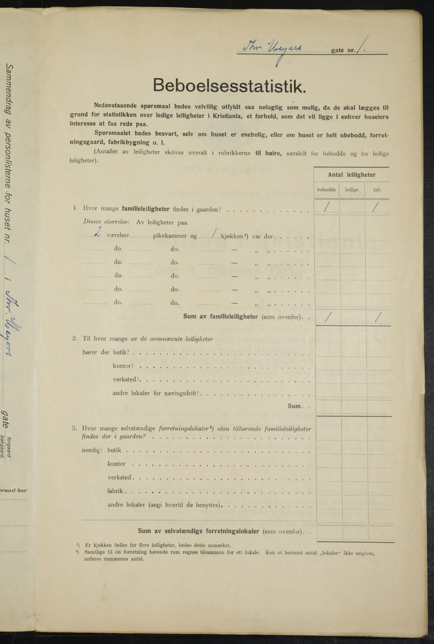 OBA, Municipal Census 1915 for Kristiania, 1915, p. 109787