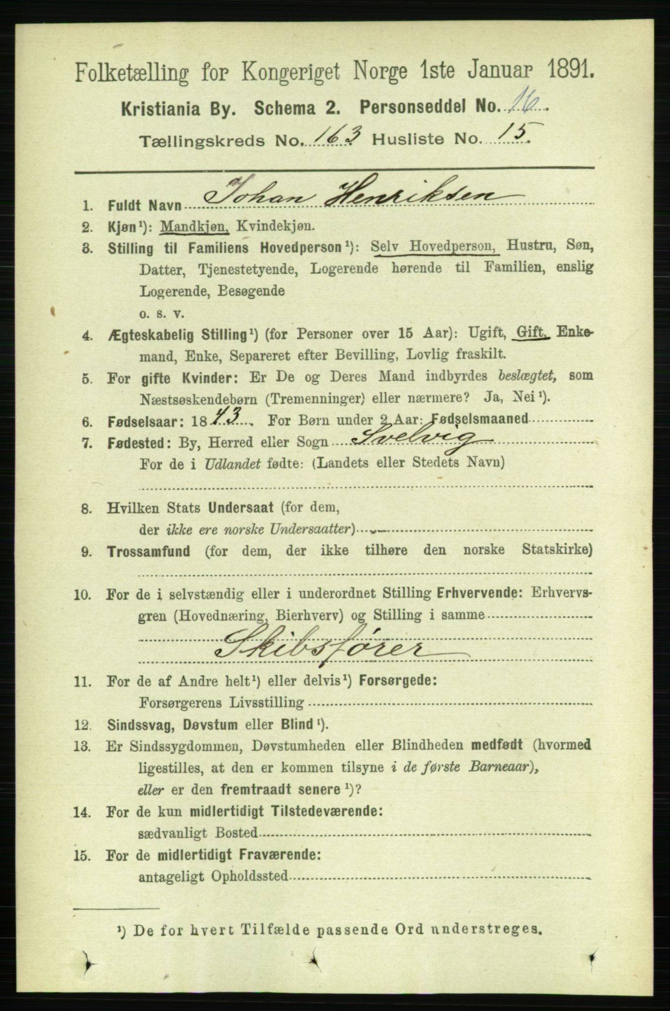 RA, 1891 census for 0301 Kristiania, 1891, p. 94012