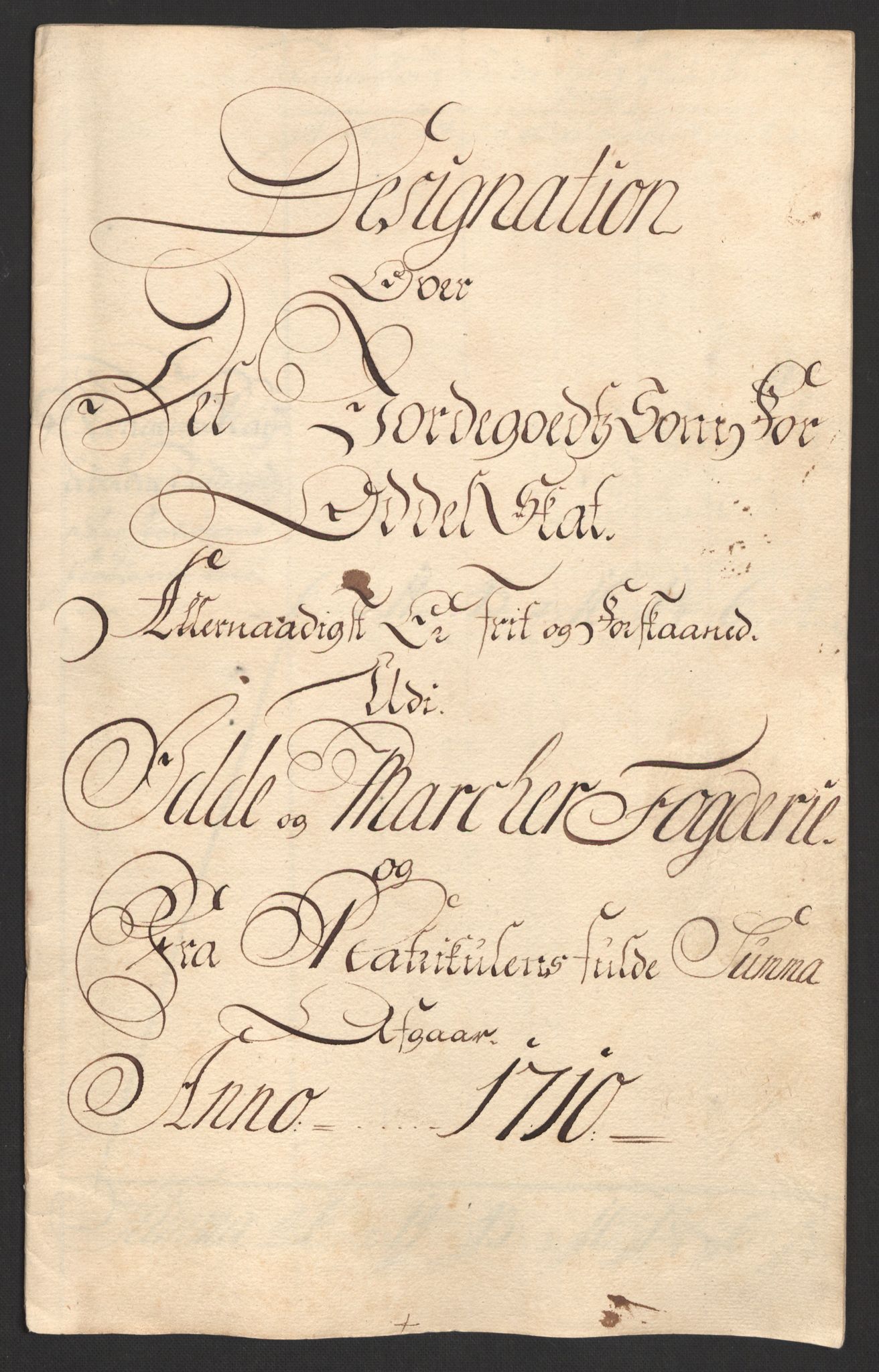 Rentekammeret inntil 1814, Reviderte regnskaper, Fogderegnskap, RA/EA-4092/R01/L0019: Fogderegnskap Idd og Marker, 1710, p. 99