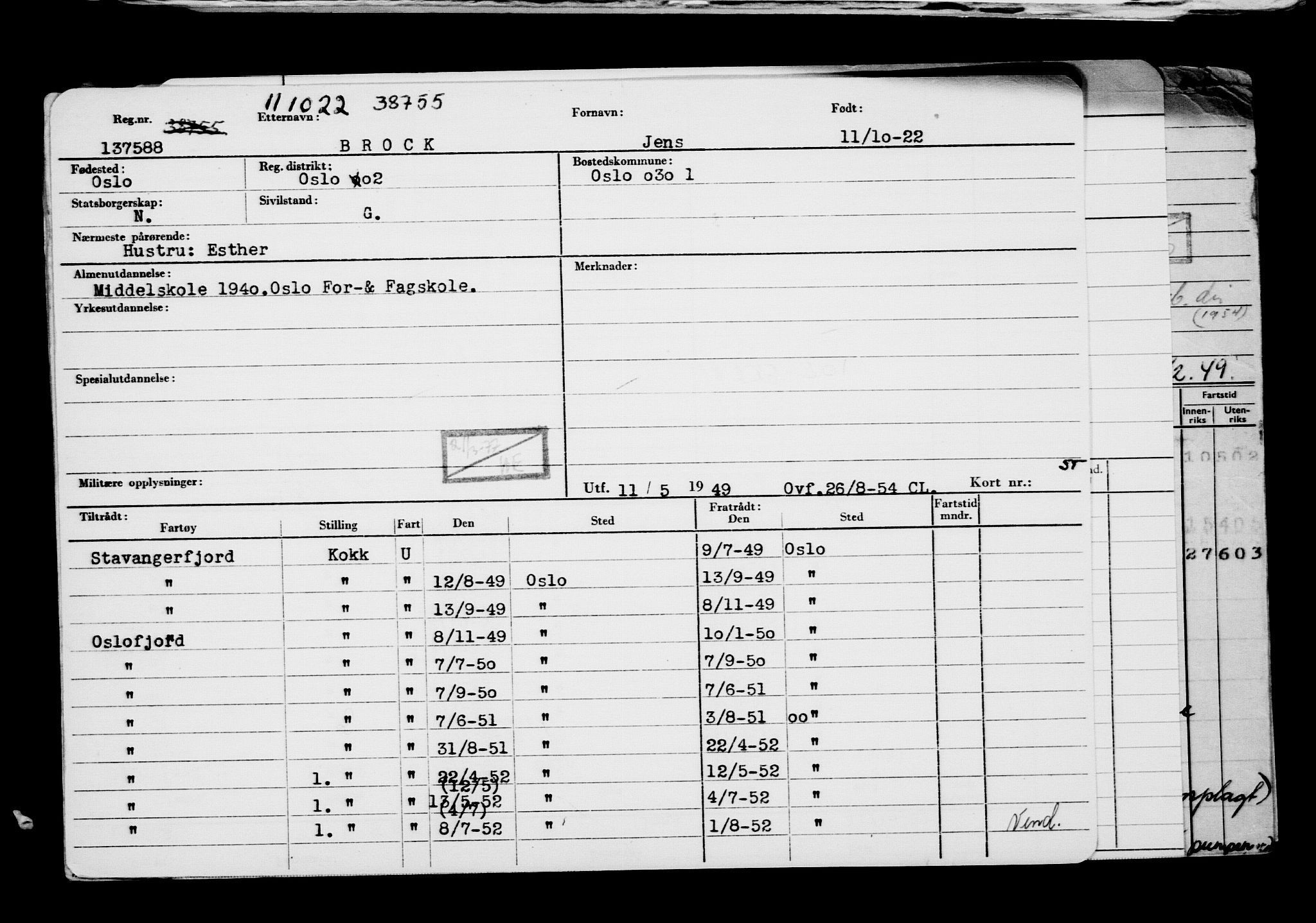 Direktoratet for sjømenn, AV/RA-S-3545/G/Gb/L0211: Hovedkort, 1922, p. 210