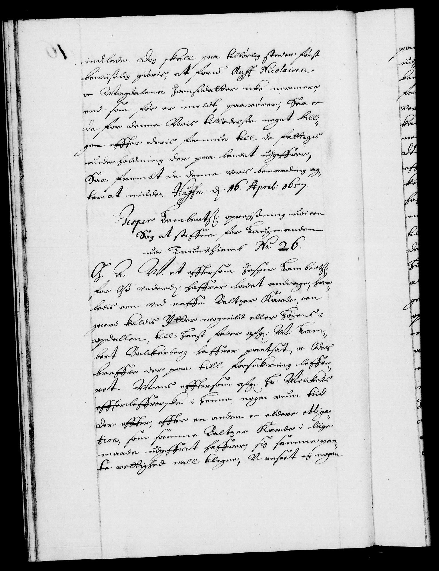 Danske Kanselli 1572-1799, RA/EA-3023/F/Fc/Fca/Fcaa/L0009: Norske registre (mikrofilm), 1657-1660, p. 16b