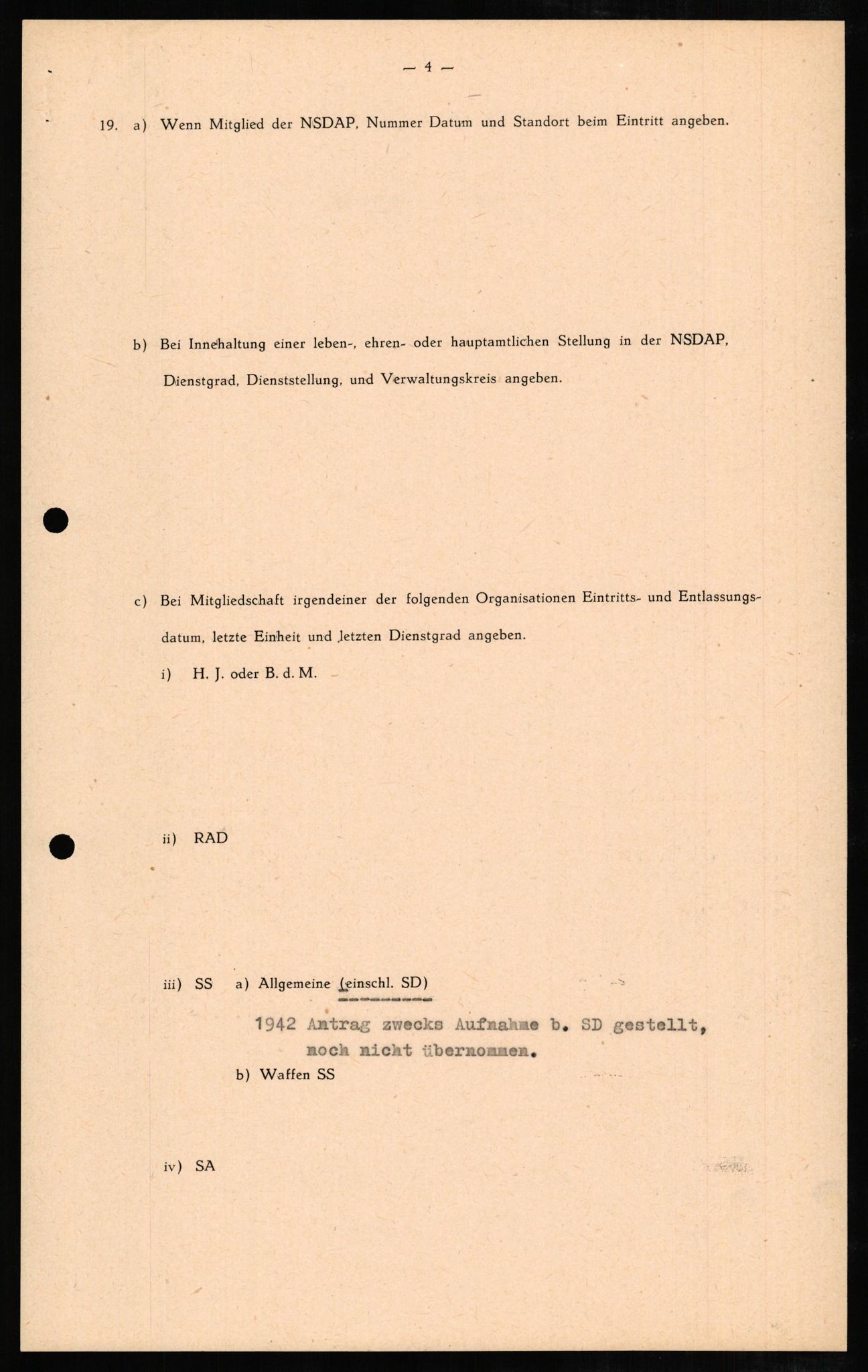 Forsvaret, Forsvarets overkommando II, AV/RA-RAFA-3915/D/Db/L0006: CI Questionaires. Tyske okkupasjonsstyrker i Norge. Tyskere., 1945-1946, p. 300