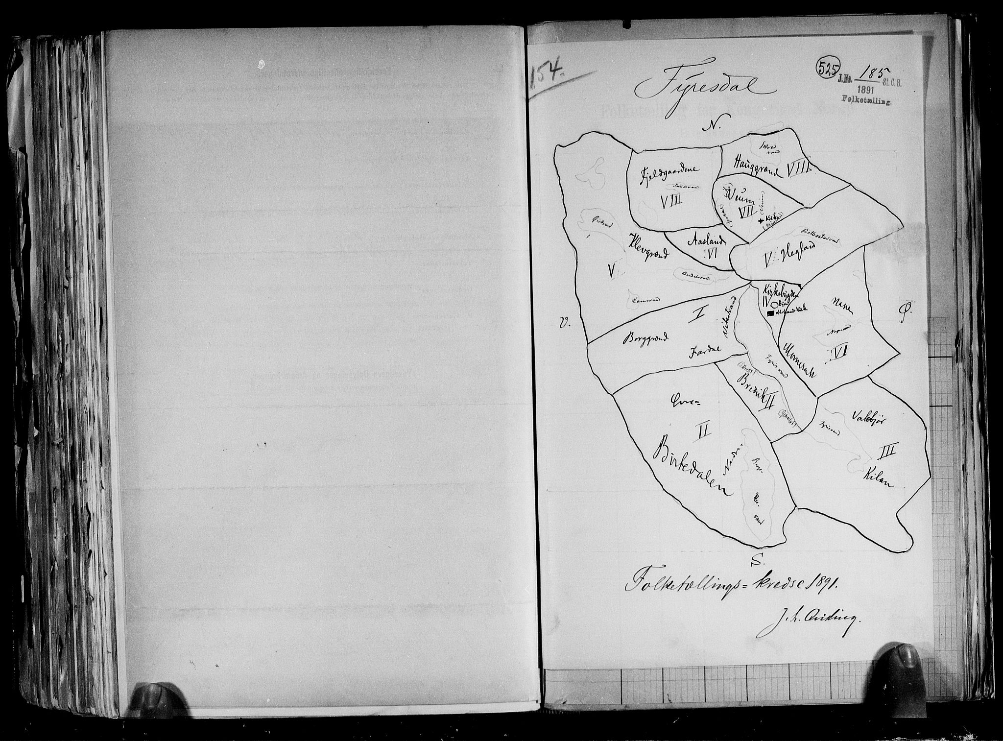 RA, 1891 census for 0831 Fyresdal, 1891, p. 4