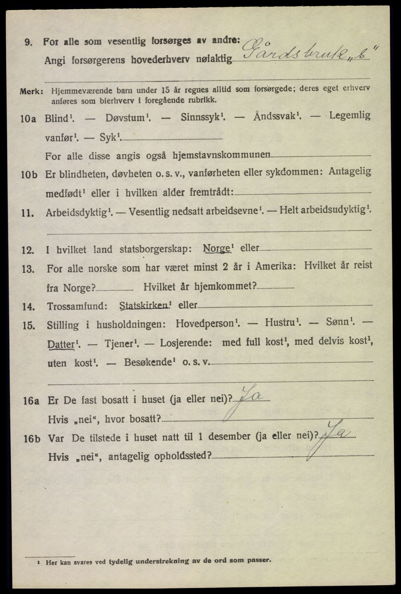 SAH, 1920 census for Øyer, 1920, p. 4466