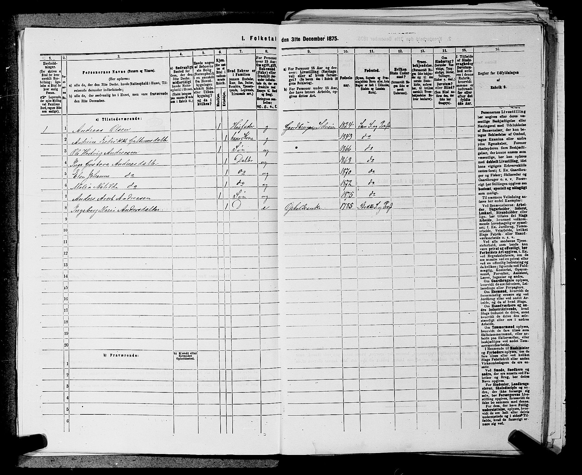 SAKO, 1875 census for 0721P Sem, 1875, p. 230