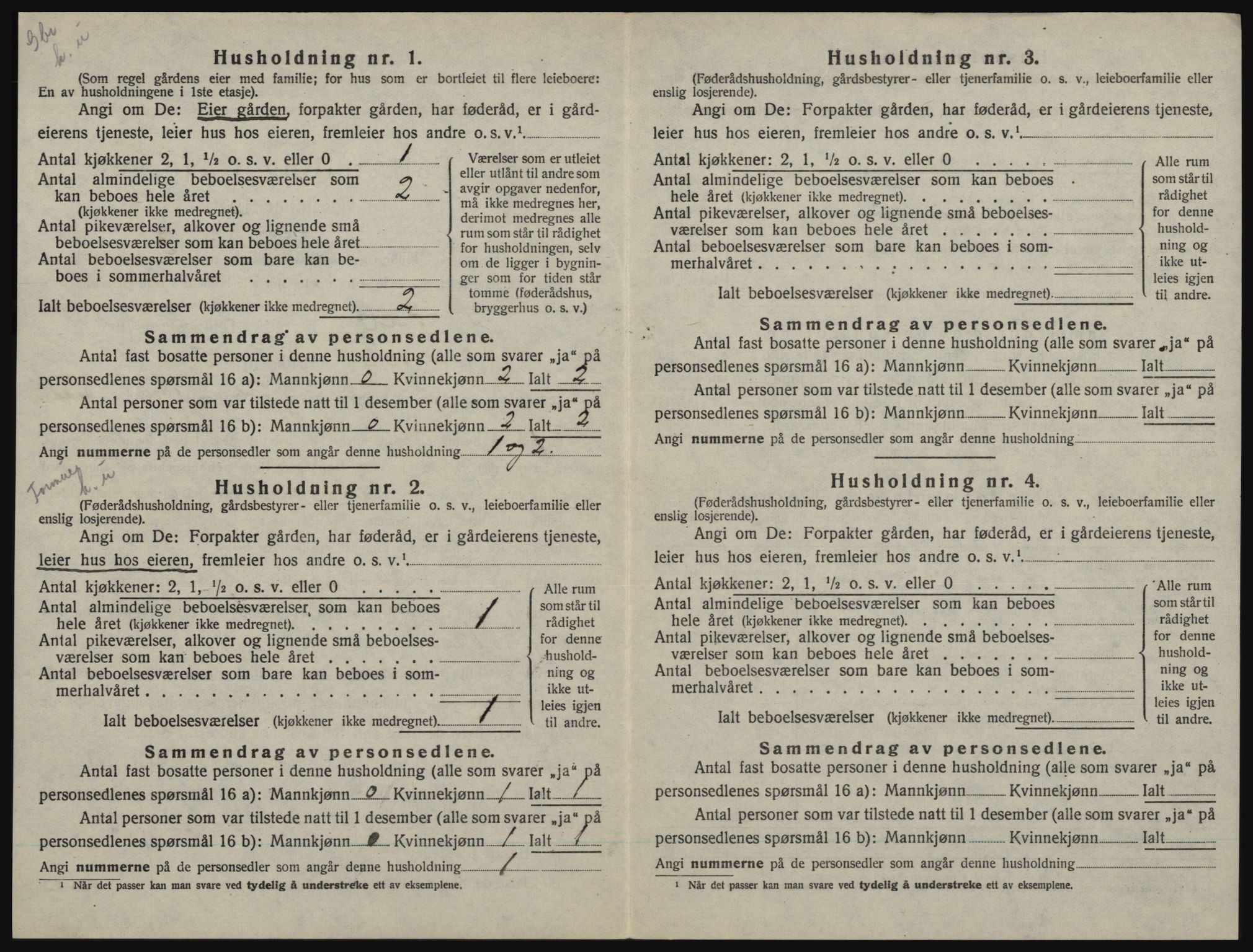 SAO, 1920 census for Idd, 1920, p. 1421