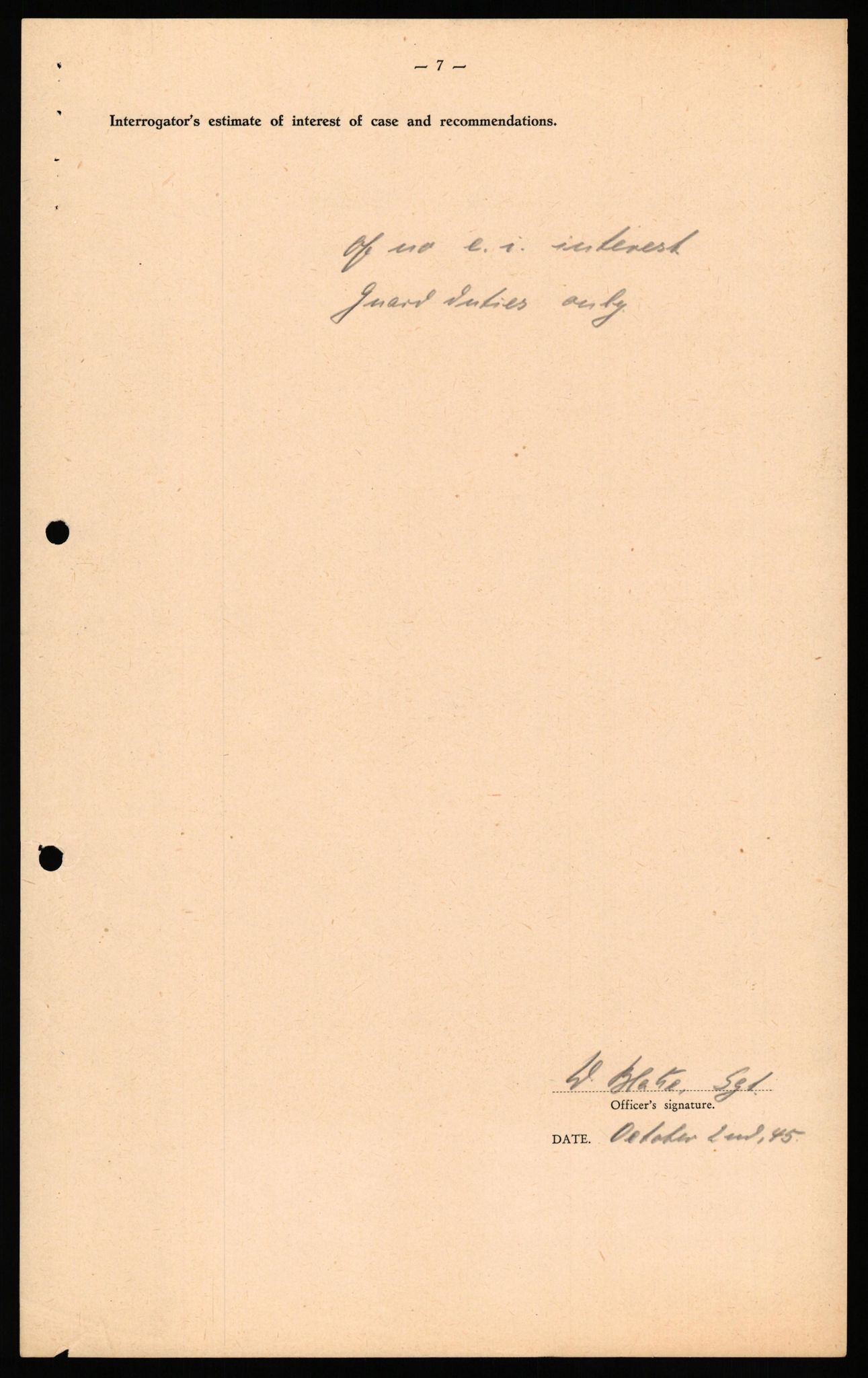 Forsvaret, Forsvarets overkommando II, AV/RA-RAFA-3915/D/Db/L0041: CI Questionaires.  Diverse nasjonaliteter., 1945-1946, p. 34