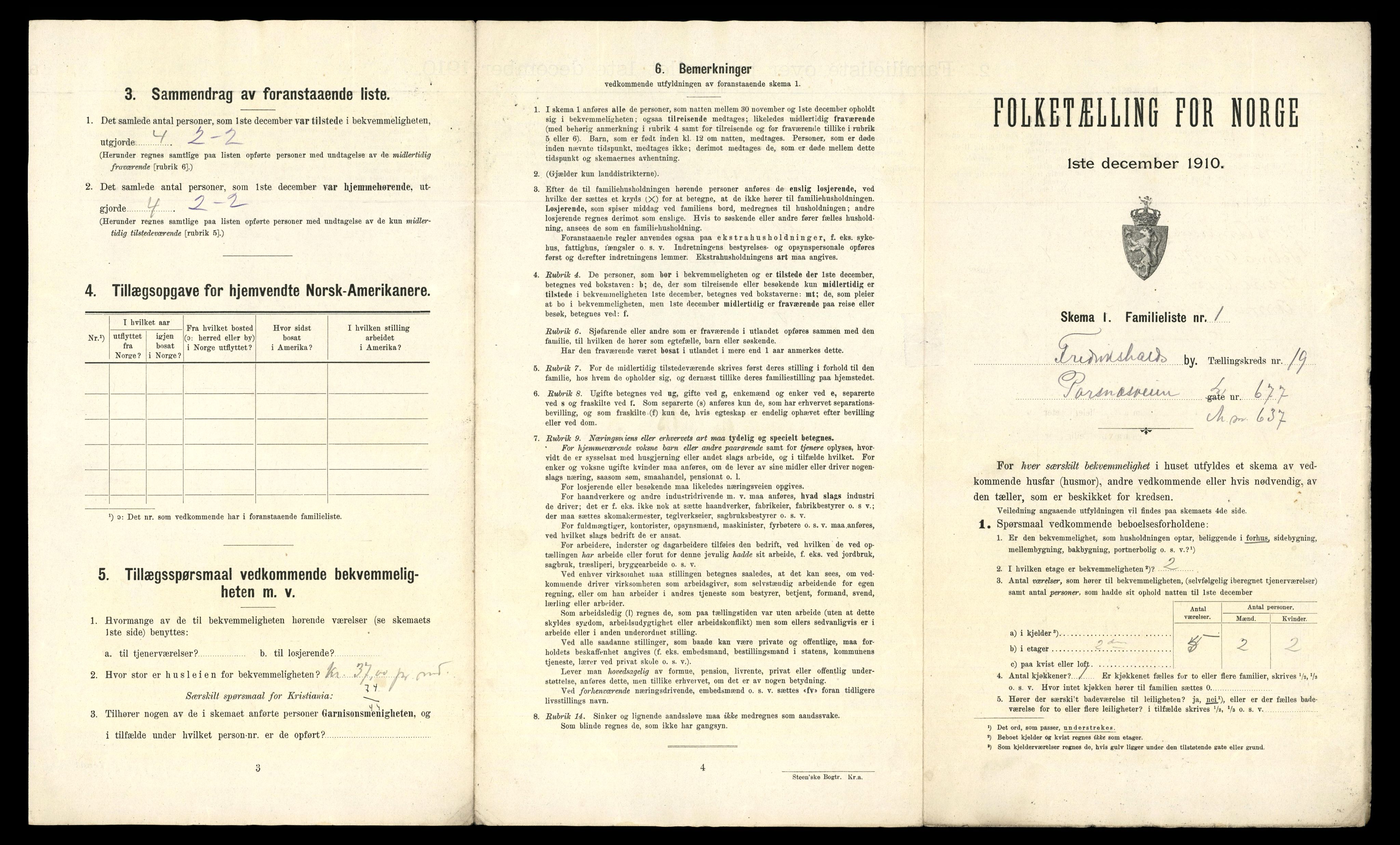 RA, 1910 census for Fredrikshald, 1910, p. 6512