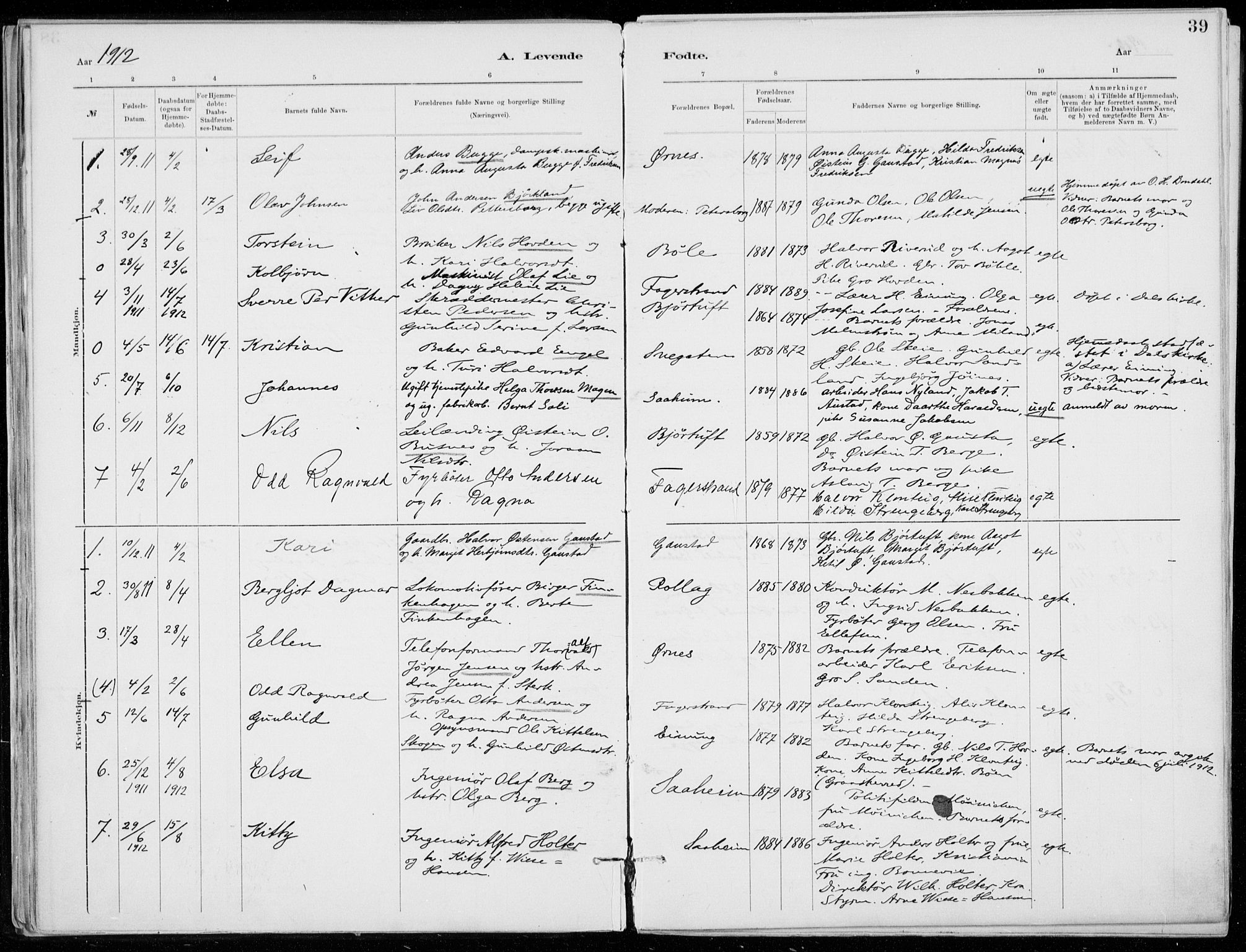 Tinn kirkebøker, SAKO/A-308/F/Fb/L0002: Parish register (official) no. II 2, 1878-1917, p. 39