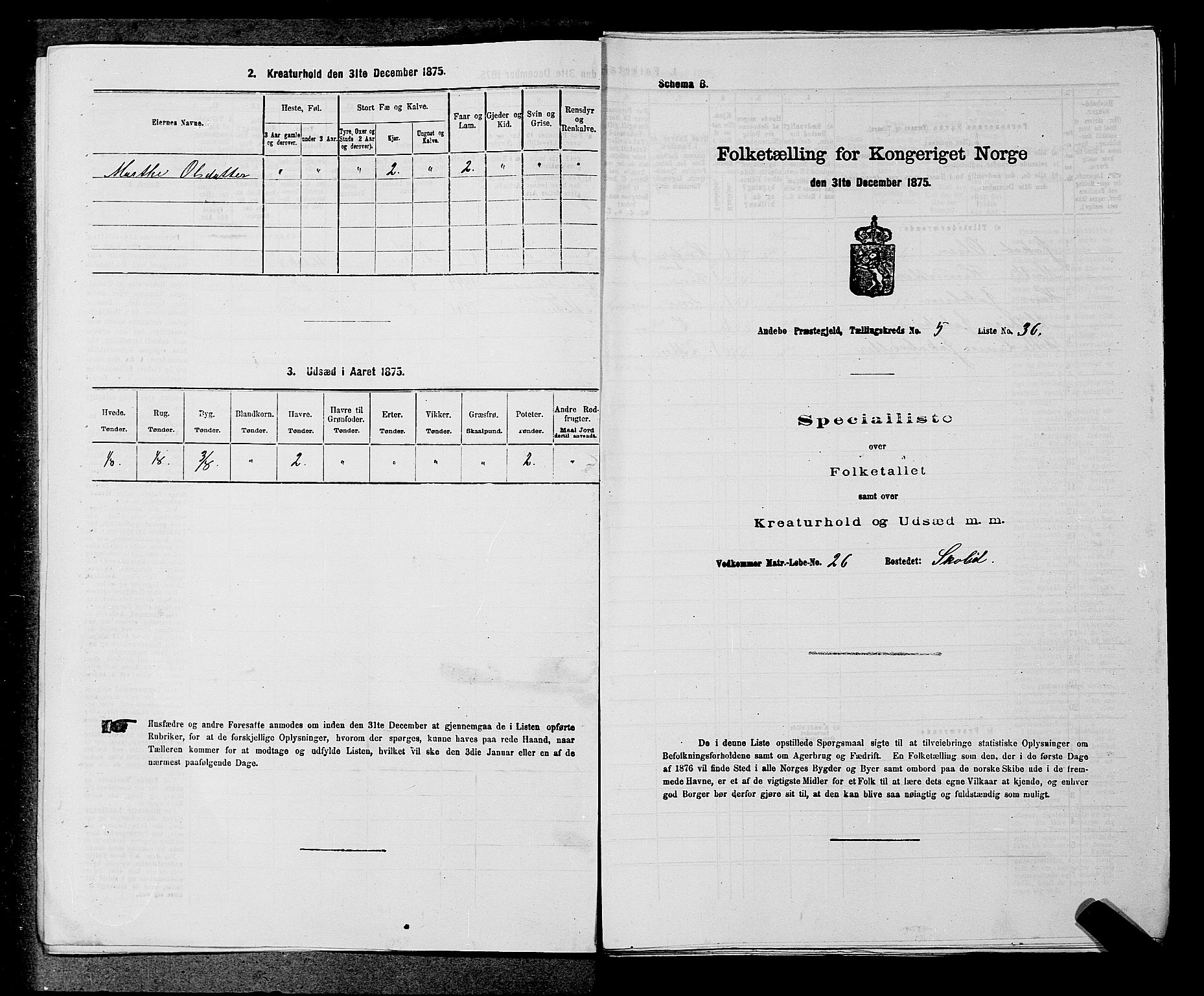 SAKO, 1875 census for 0719P Andebu, 1875, p. 459