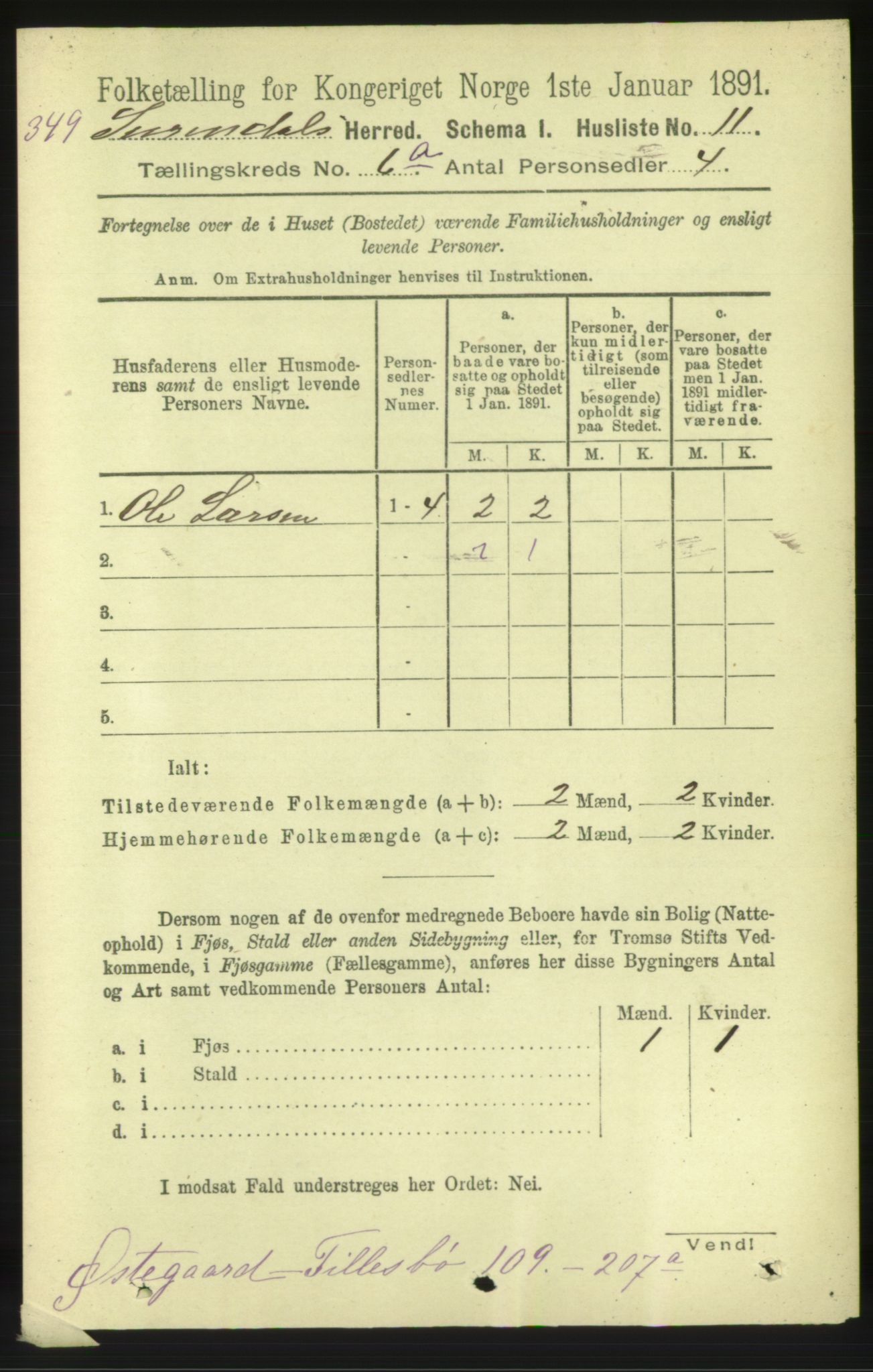 RA, 1891 census for 1566 Surnadal, 1891, p. 1665