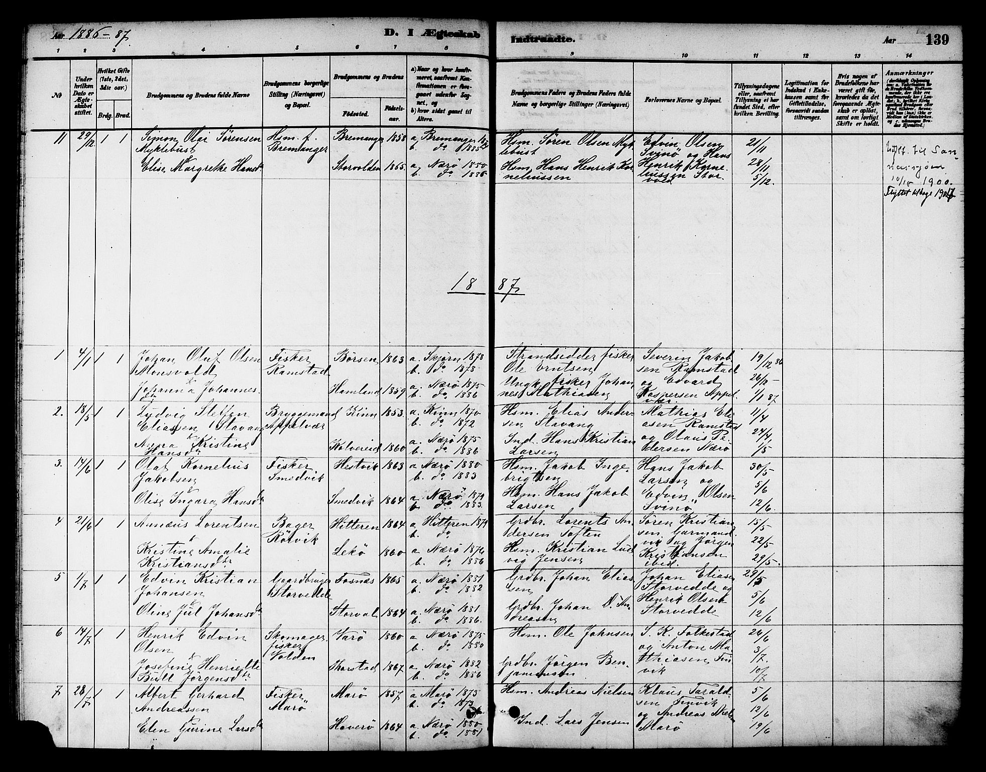 Ministerialprotokoller, klokkerbøker og fødselsregistre - Nord-Trøndelag, AV/SAT-A-1458/784/L0672: Parish register (official) no. 784A07, 1880-1887, p. 139