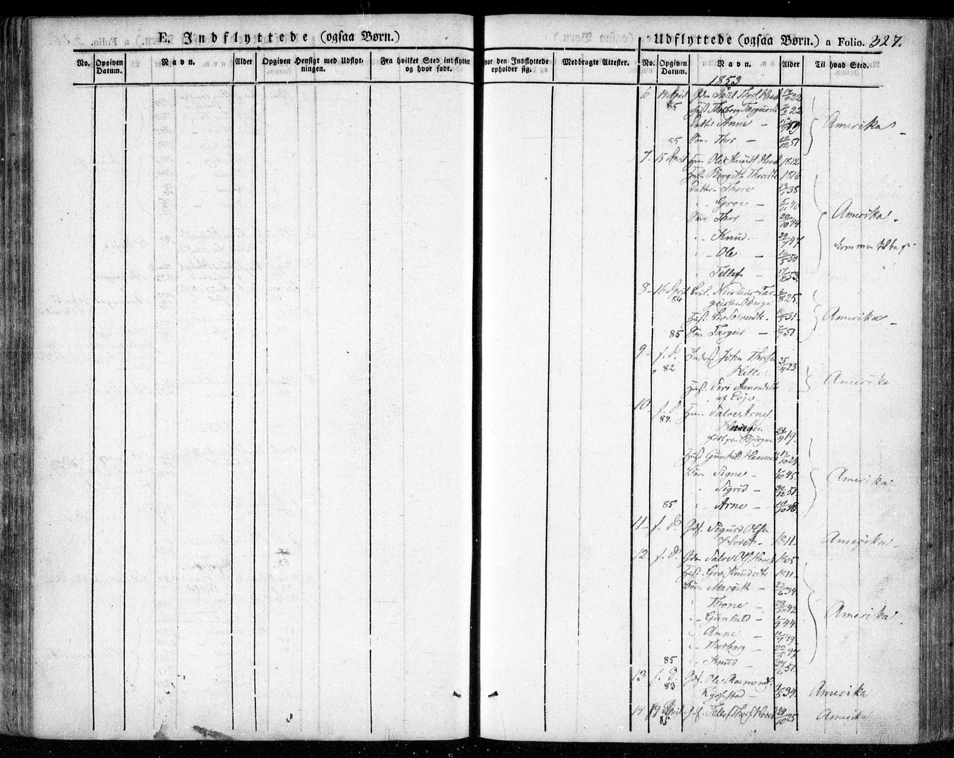 Valle sokneprestkontor, AV/SAK-1111-0044/F/Fa/Fac/L0006: Parish register (official) no. A 6, 1831-1853, p. 327