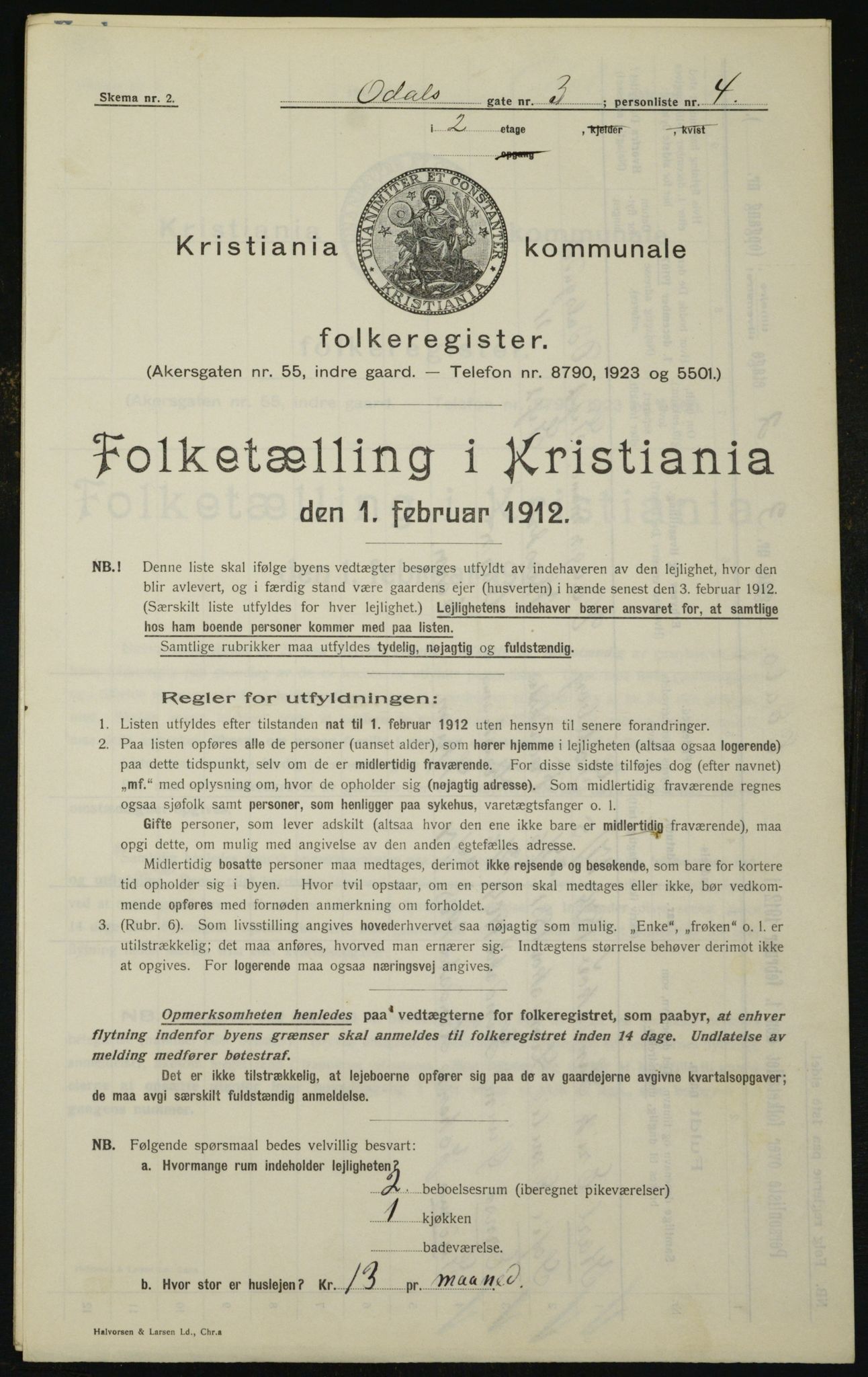 OBA, Municipal Census 1912 for Kristiania, 1912, p. 75090