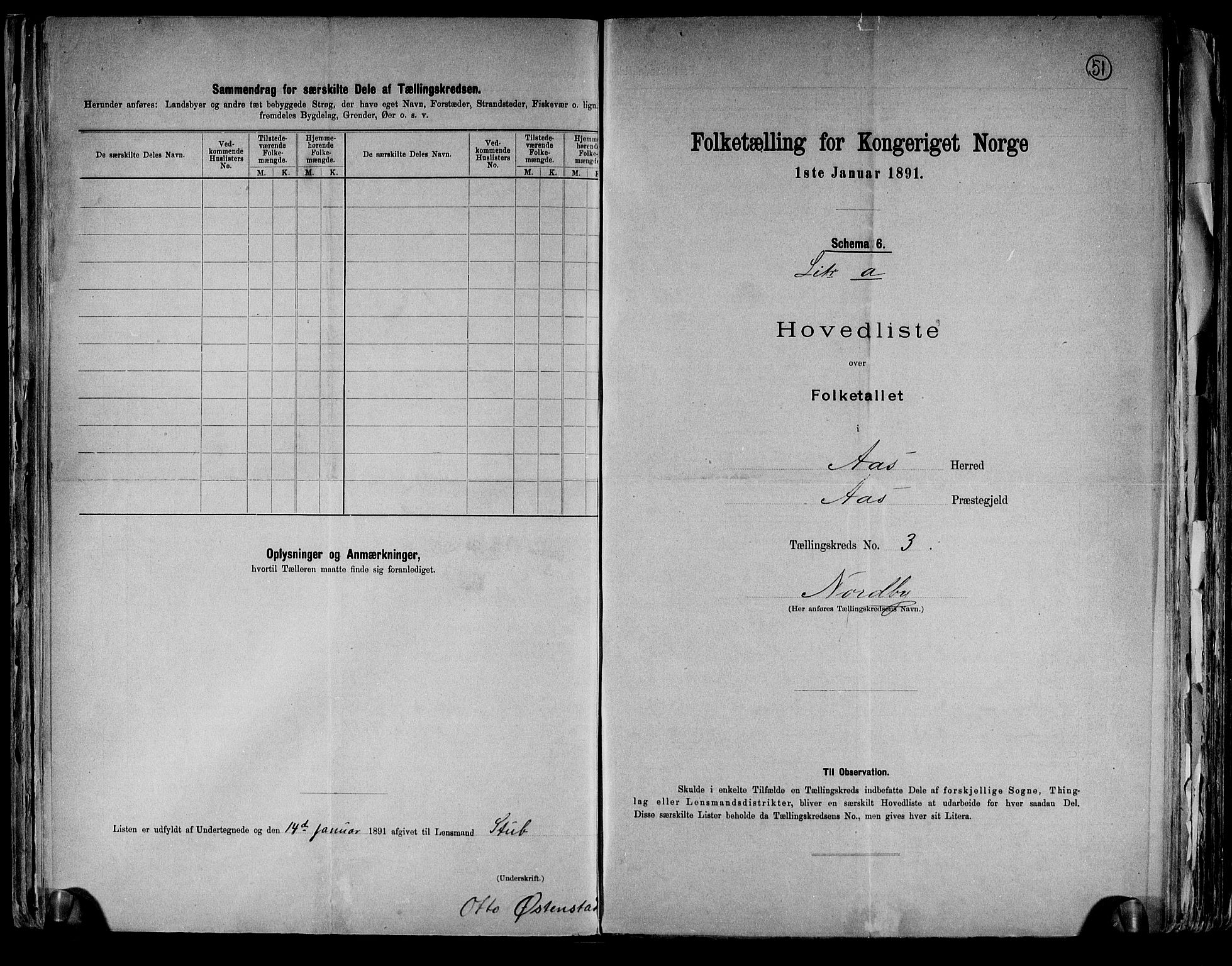 RA, 1891 census for 0214 Ås, 1891, p. 15