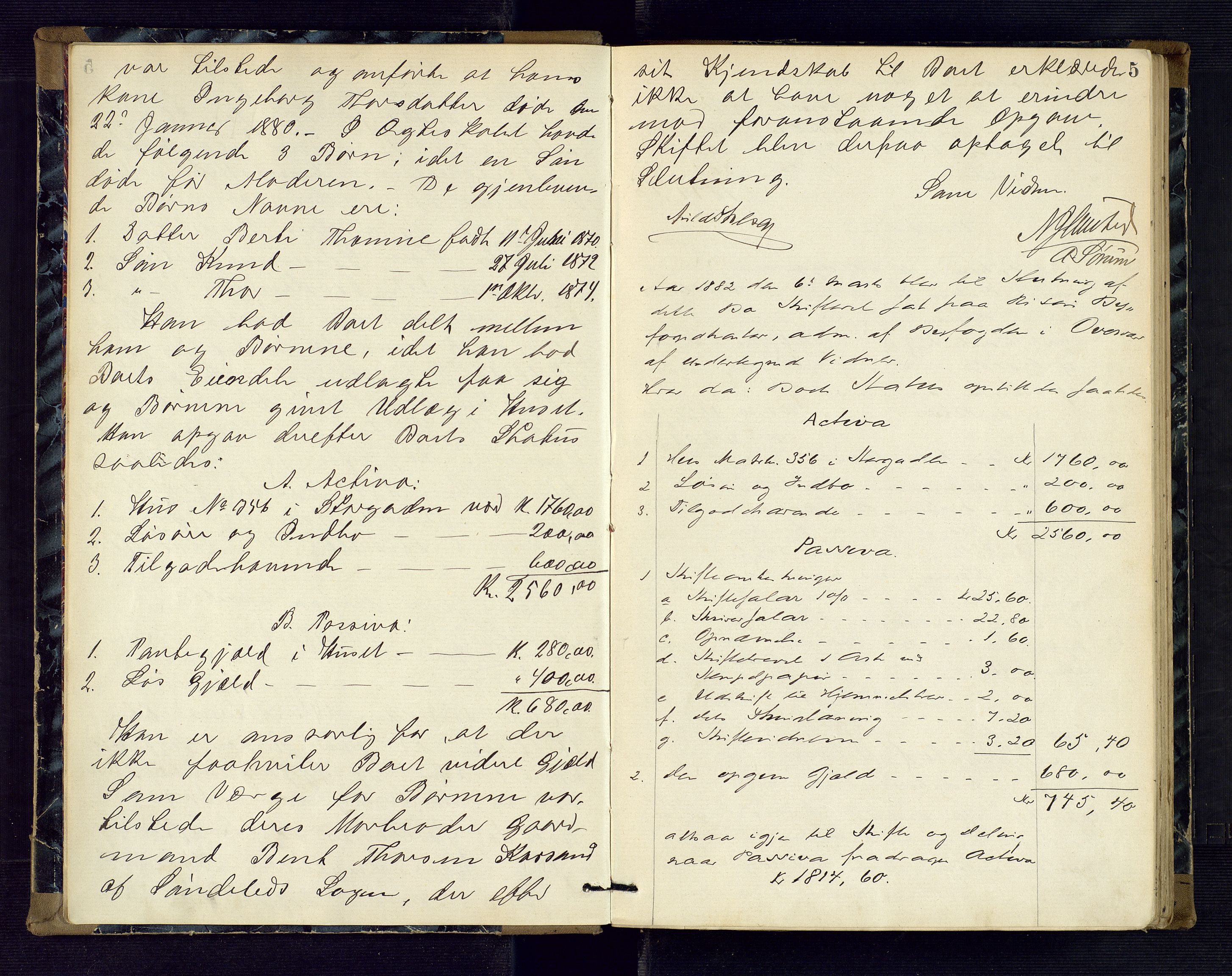 Risør byfogd, AV/SAK-1222-0005/H/Hc/L0004: Skifteprotokoll nr. 3B, 1882-1886, p. 5
