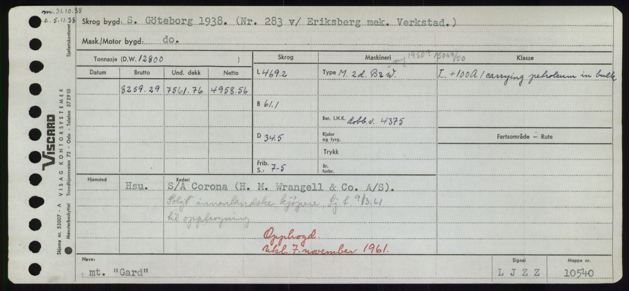 Sjøfartsdirektoratet med forløpere, Skipsmålingen, RA/S-1627/H/Hd/L0012: Fartøy, G-Glø, p. 67